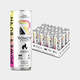 Rowdy Energy Power Burn Energy Drink 12 Pack - Bodybuilding.com