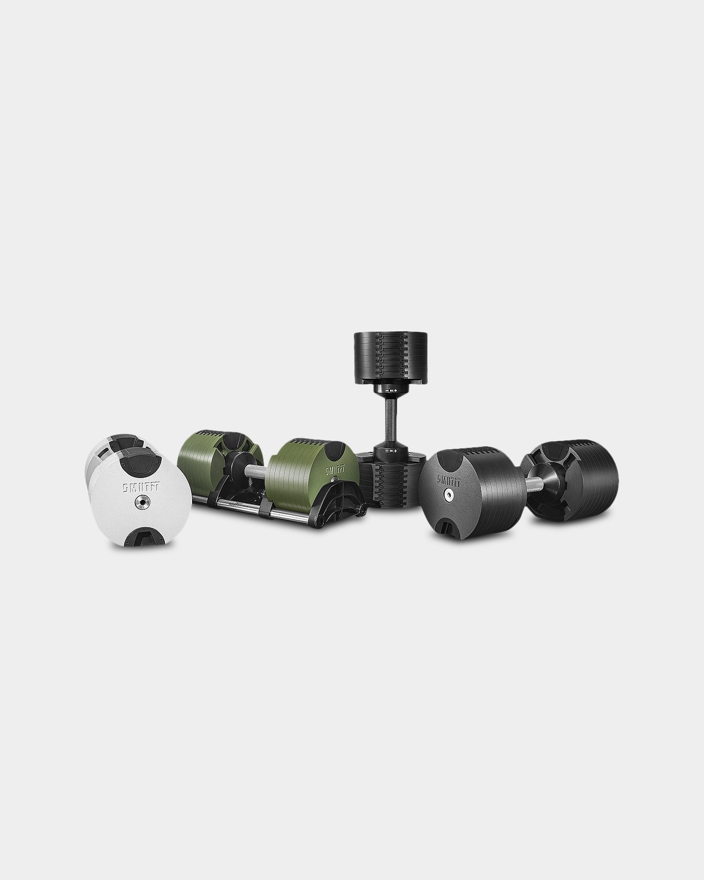 SMRTFT NUOBELL 80lb Adjustable Dumbbells - Bodybuilding.com