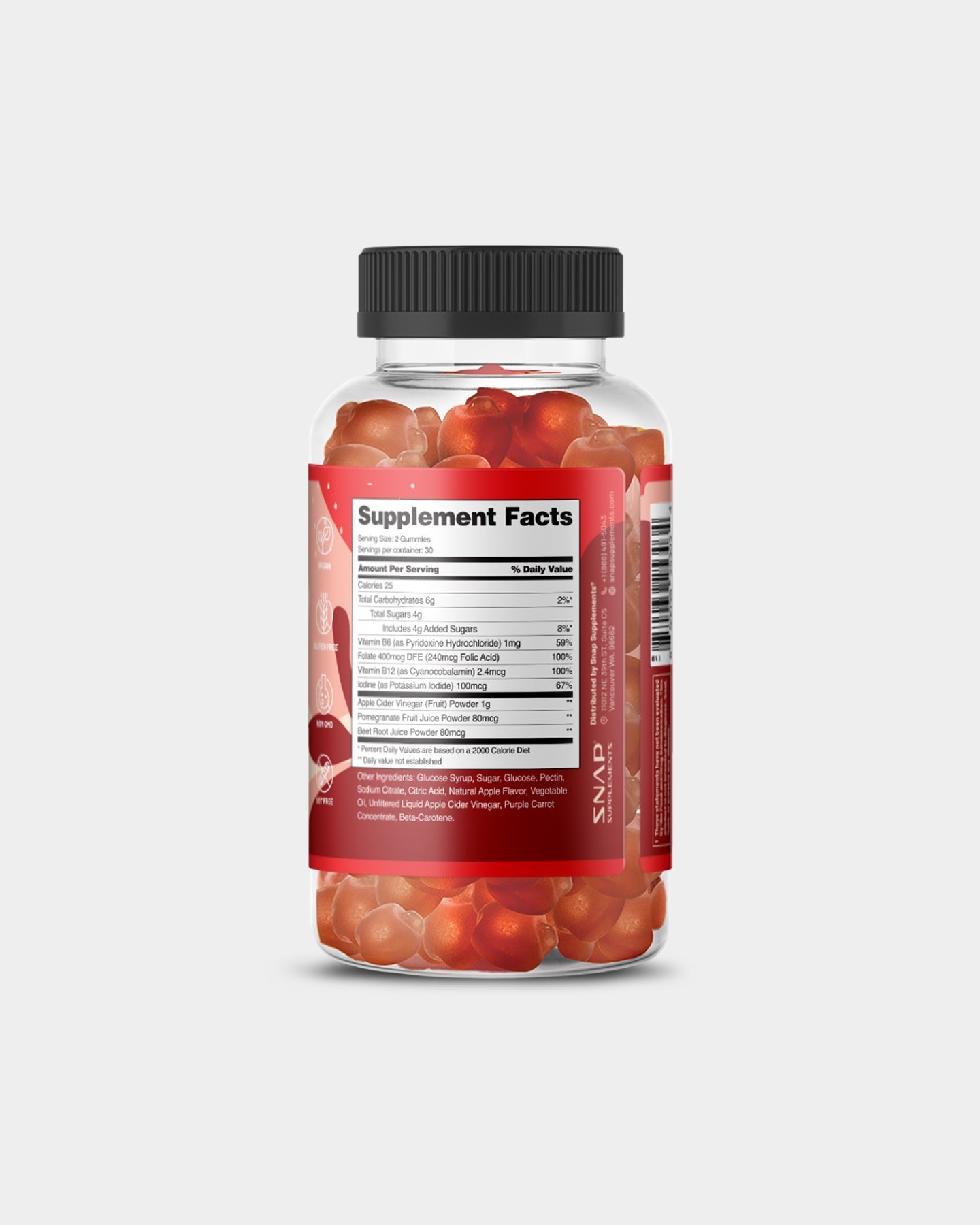 SNAP Supplements Apple Cider Vinegar Gummies - Bodybuilding.com