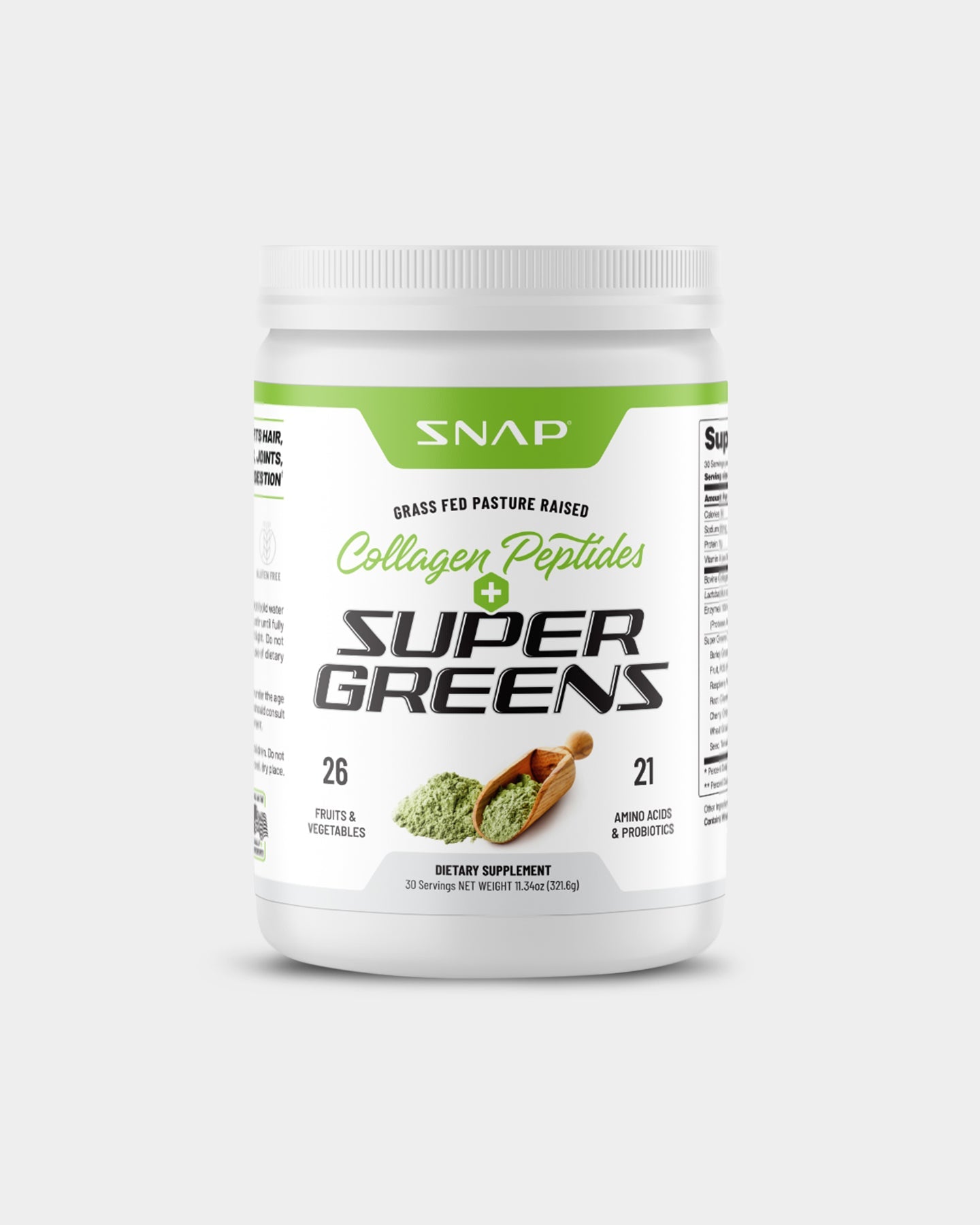 SNAP Supplements Collagen + Super Greens - Bodybuilding.com