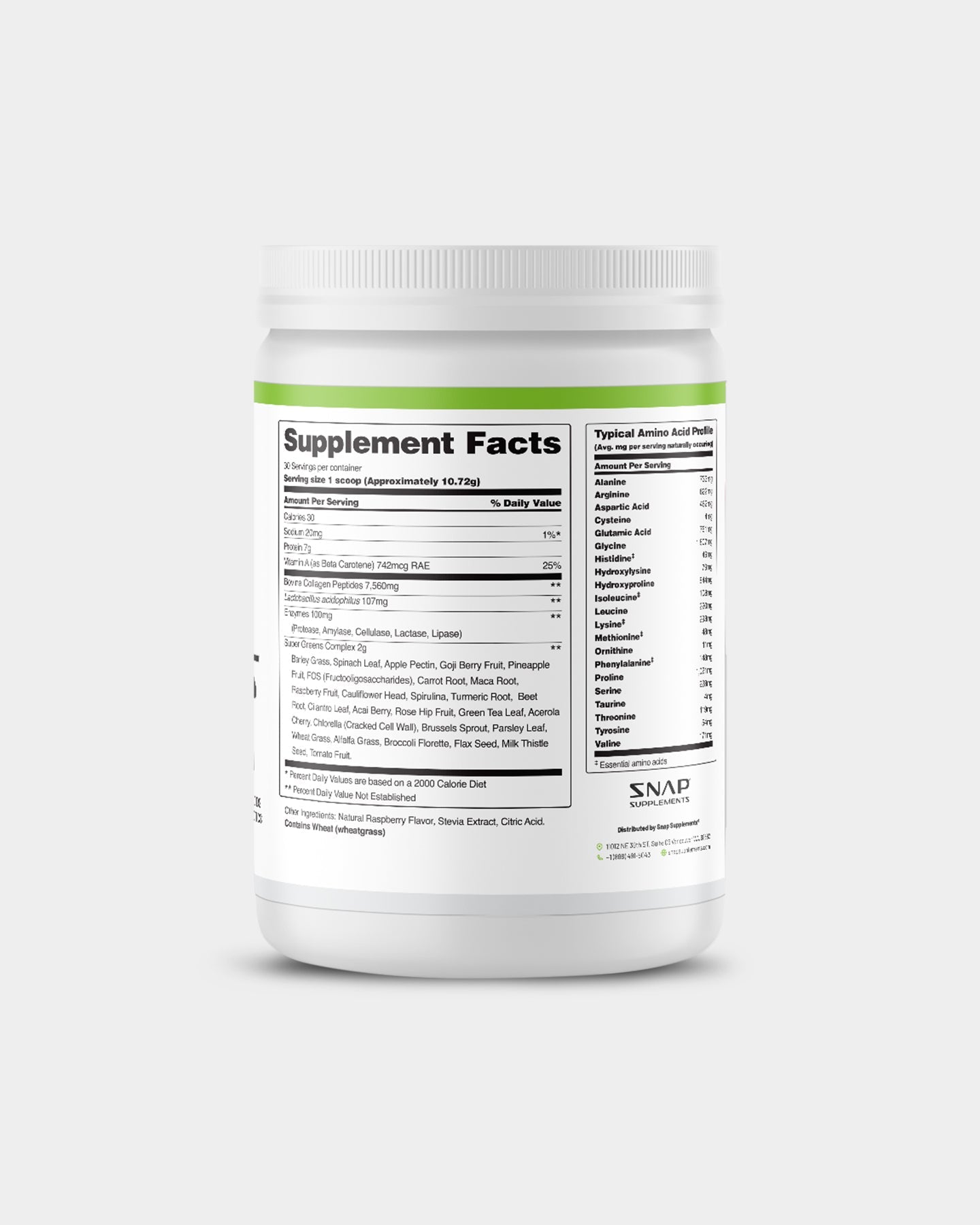 SNAP Supplements Collagen + Super Greens - Bodybuilding.com