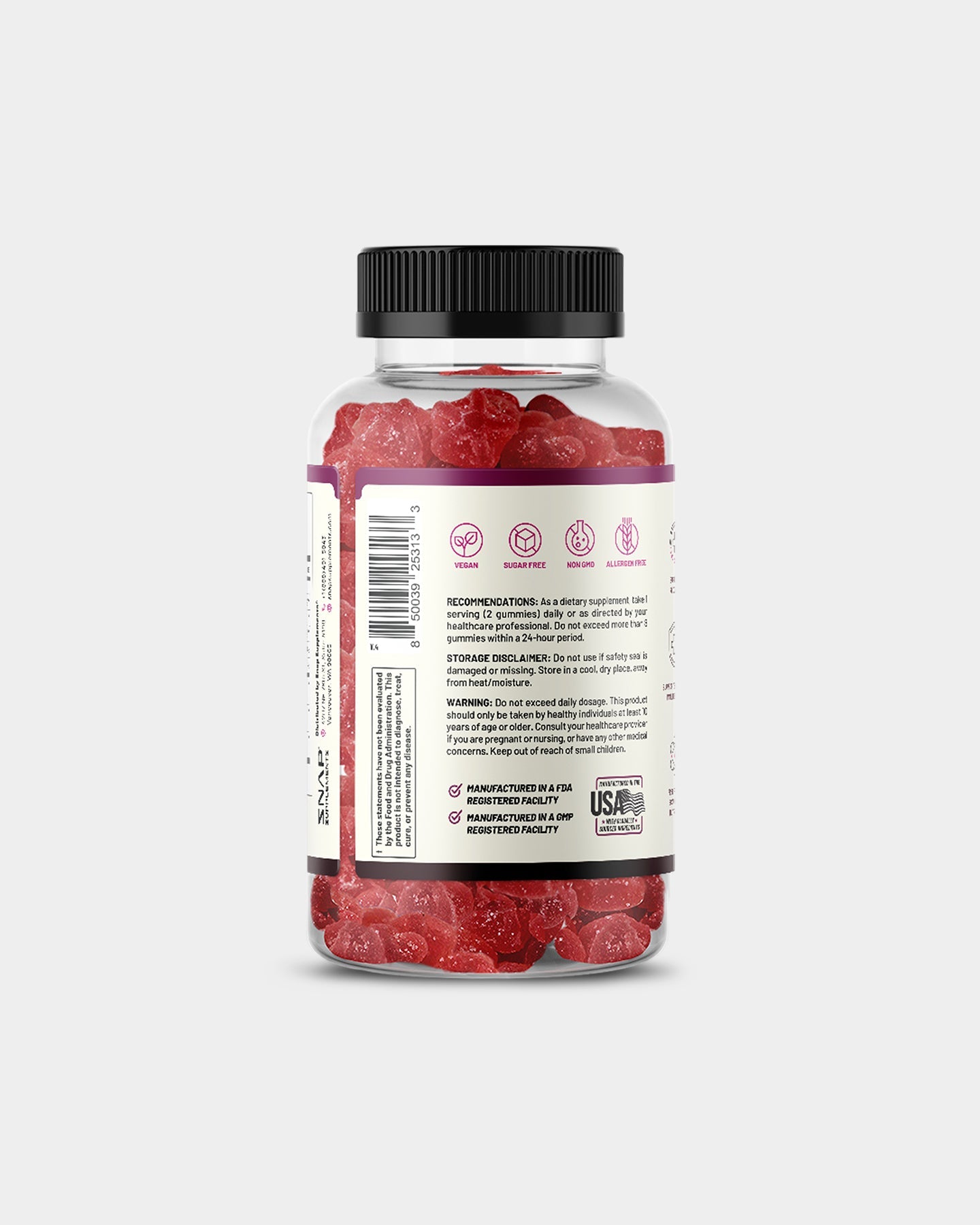 SNAP Supplements Immune Booster - Elderberry Gummies - Bodybuilding.com