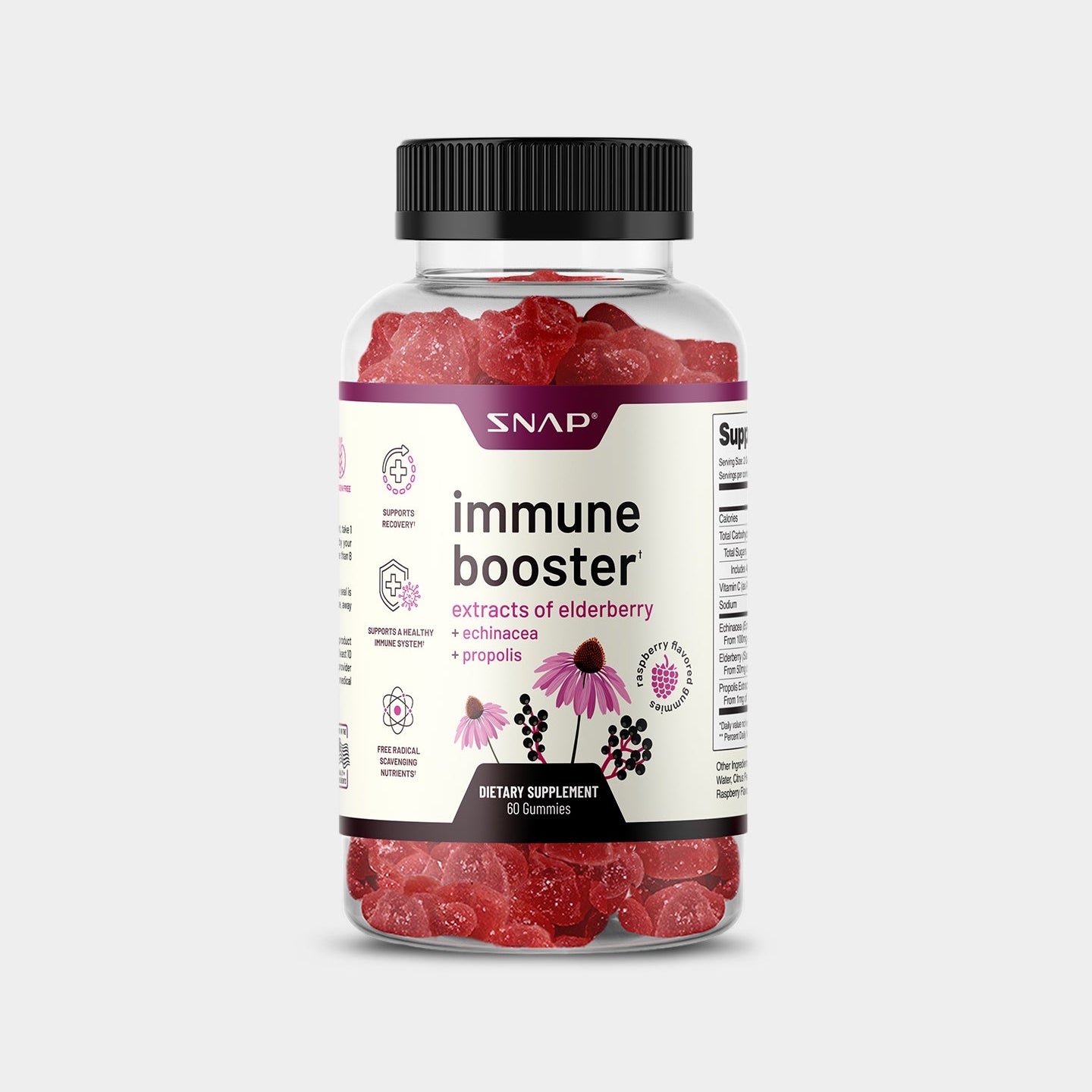 SNAP Supplements Immune Booster - Elderberry Gummies - Bodybuilding.com