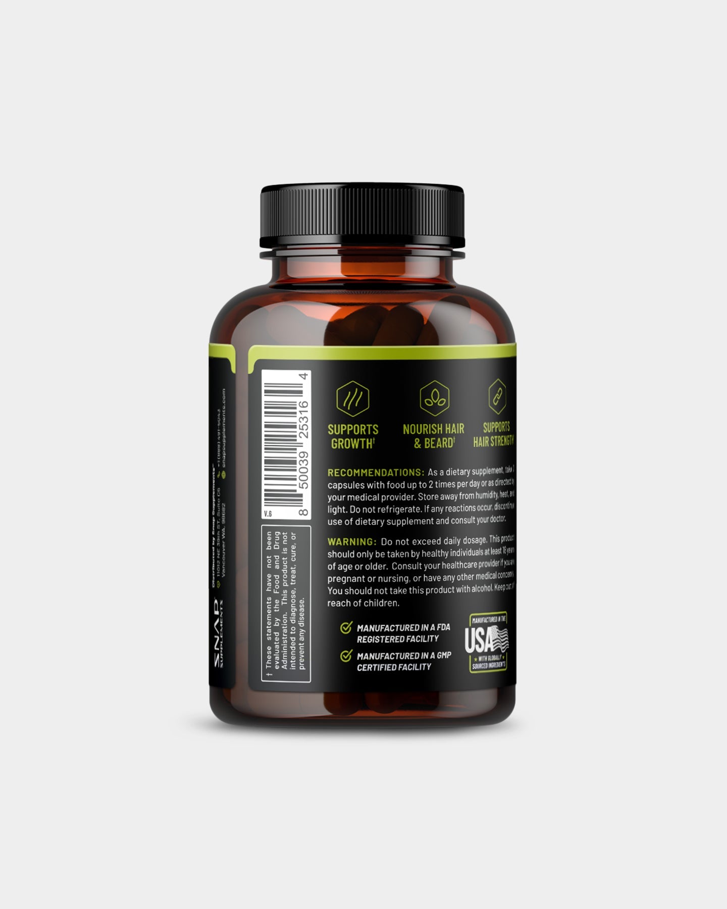 SNAP Supplements Men's Hair Tonic - Bodybuilding.com