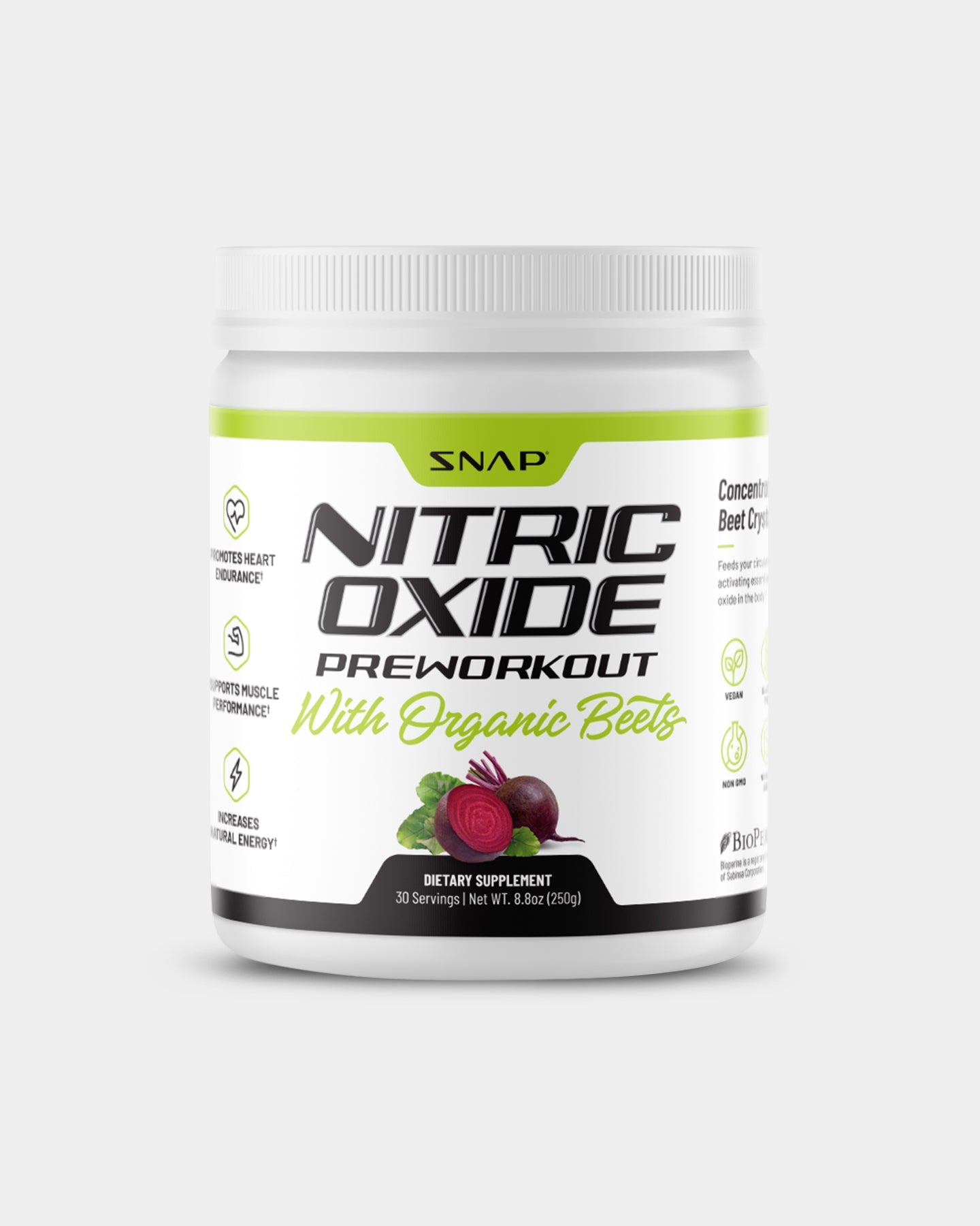 SNAP Supplements Nitric Oxide Preworkout Beets - Bodybuilding.com