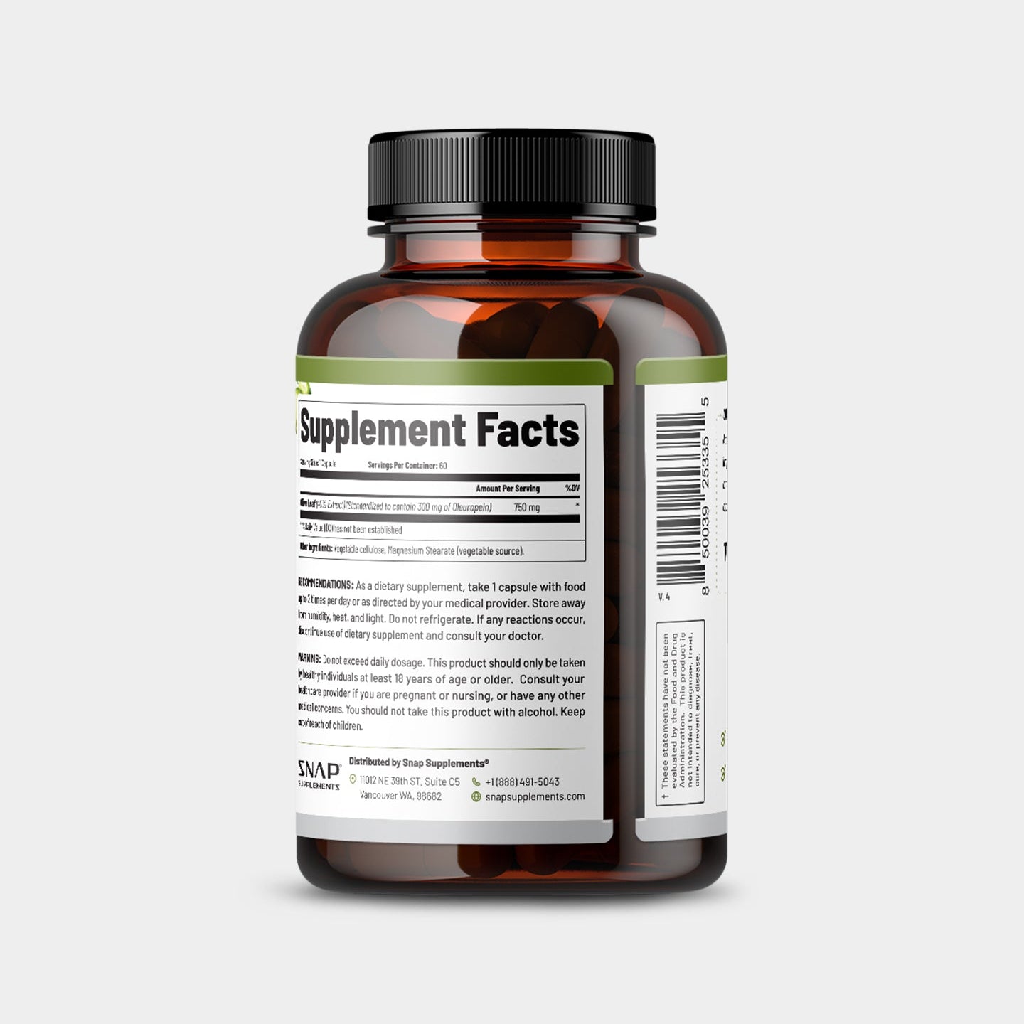 SNAP Supplements Olive Leaf Extract - Bodybuilding.com