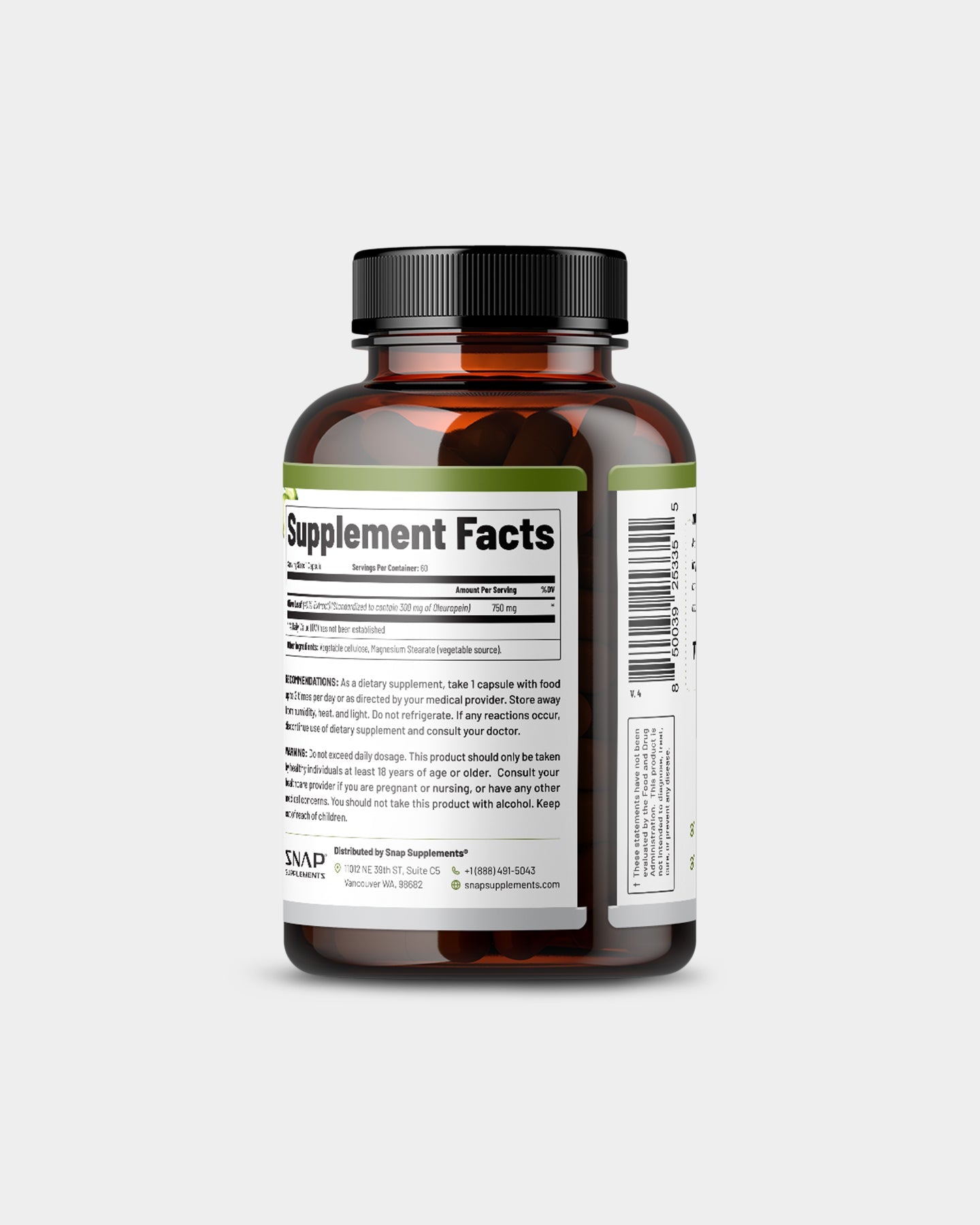 SNAP Supplements Olive Leaf Extract - Bodybuilding.com