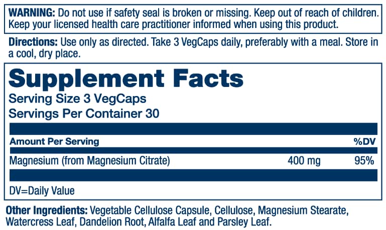 Solaray Magnesium Citrate - Bodybuilding.com