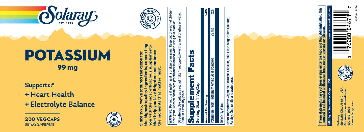 Solaray Potassium - Bodybuilding.com