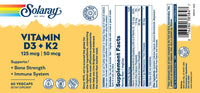 Solaray Vit D3 + K2 - Bodybuilding.com