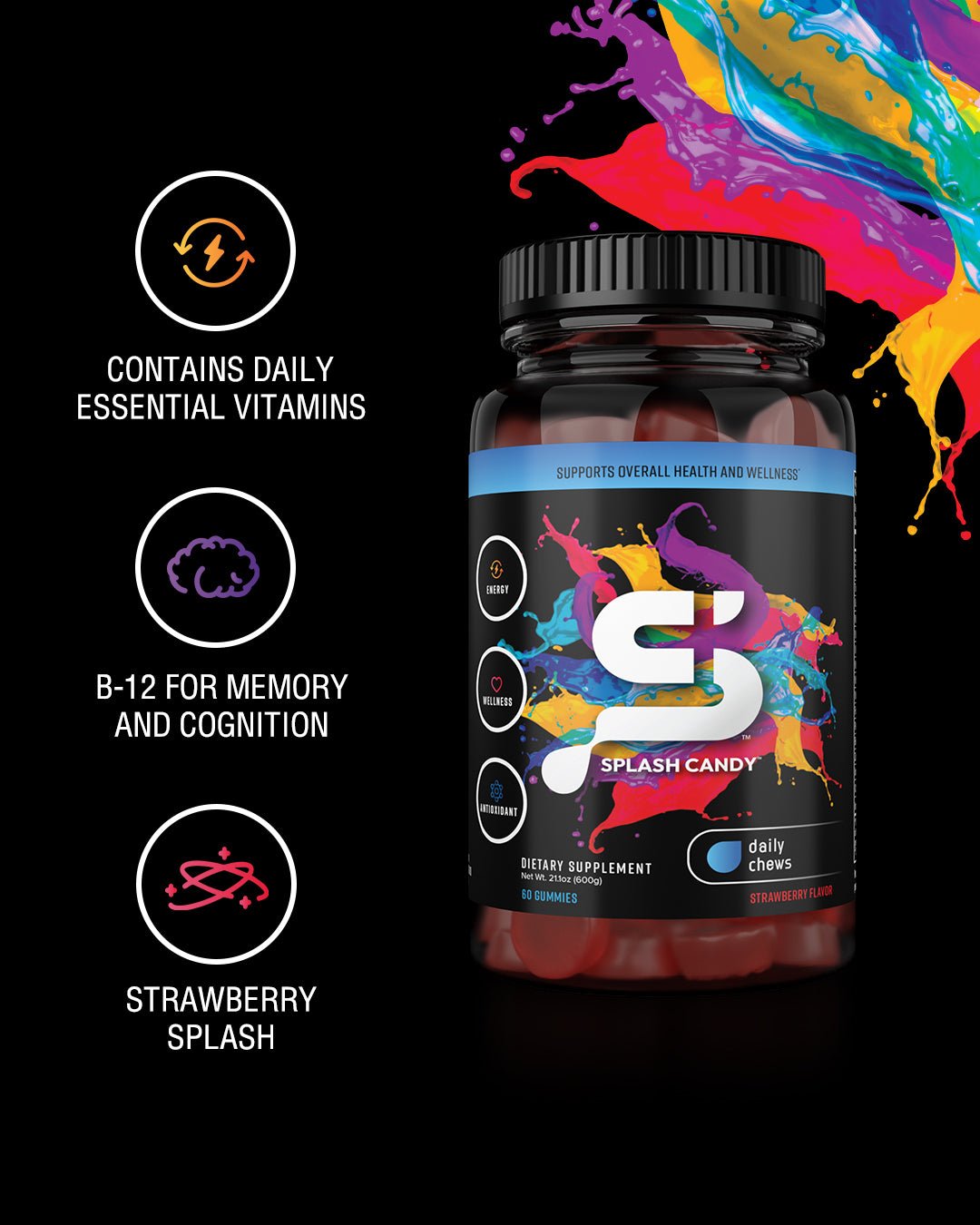 Splash Candy Daily Chews Multivitamin - Bodybuilding.com