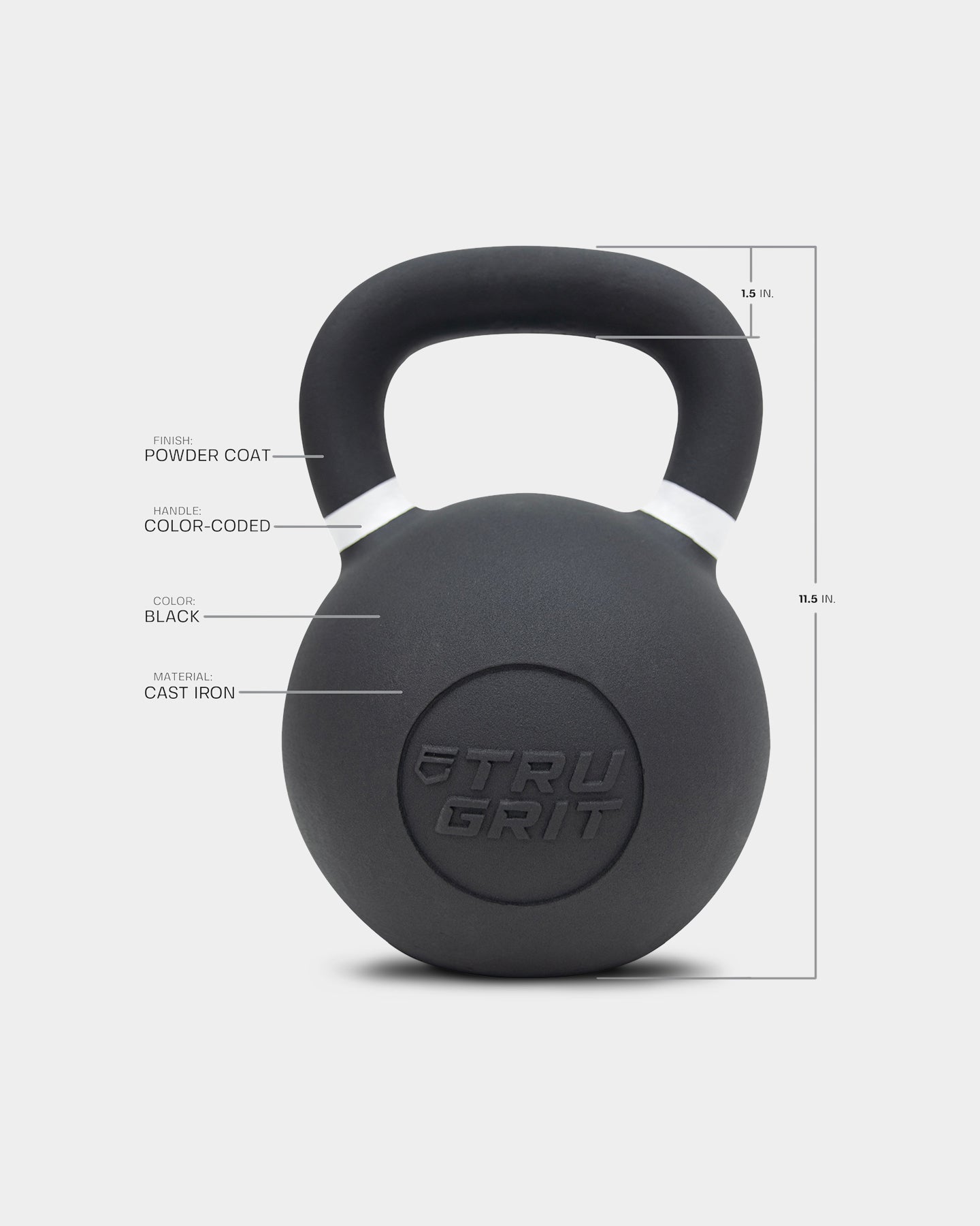 Tru Grit Cast Iron Kettlebell - Bodybuilding.com