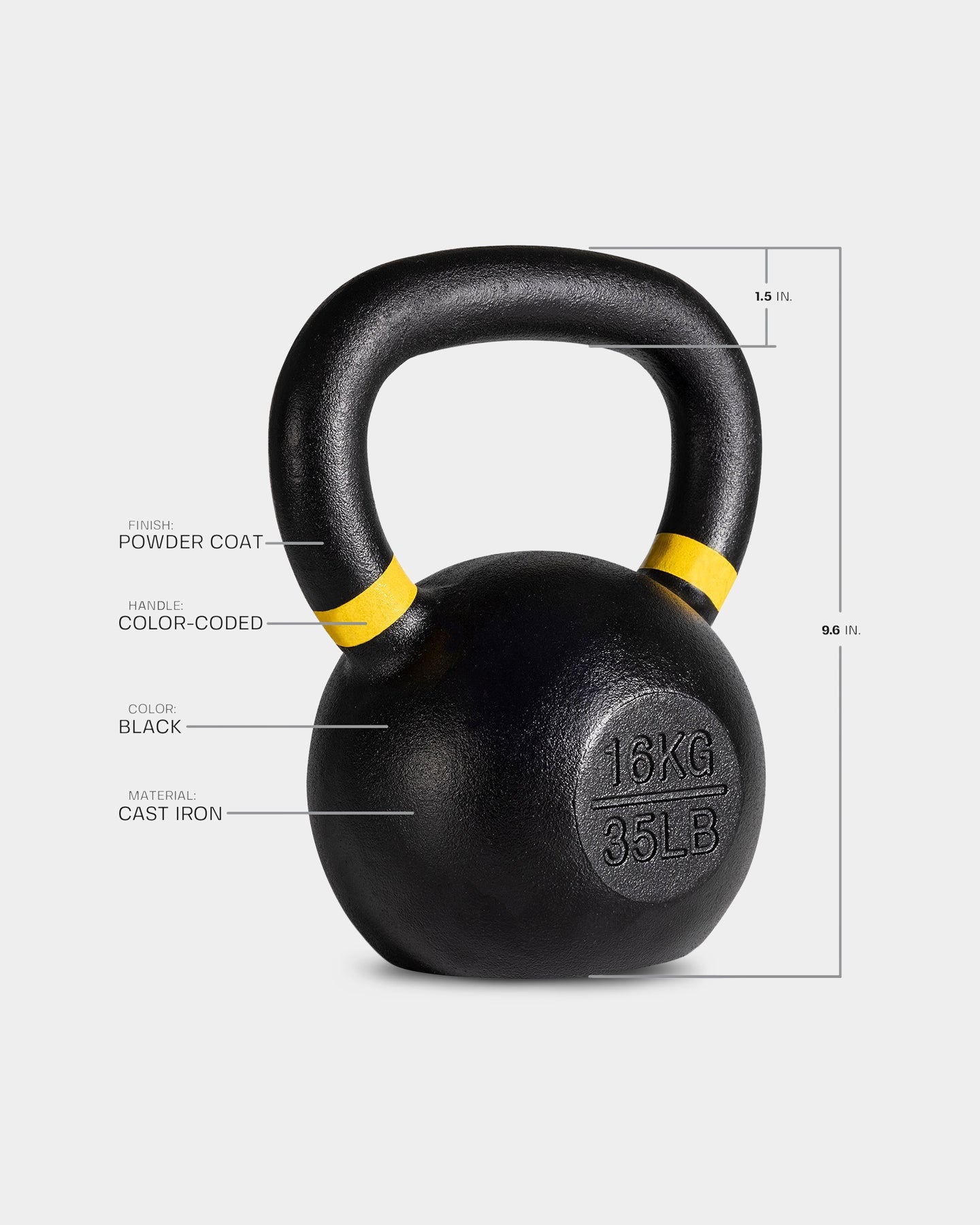 Tru Grit Cast Iron Kettlebell - Bodybuilding.com