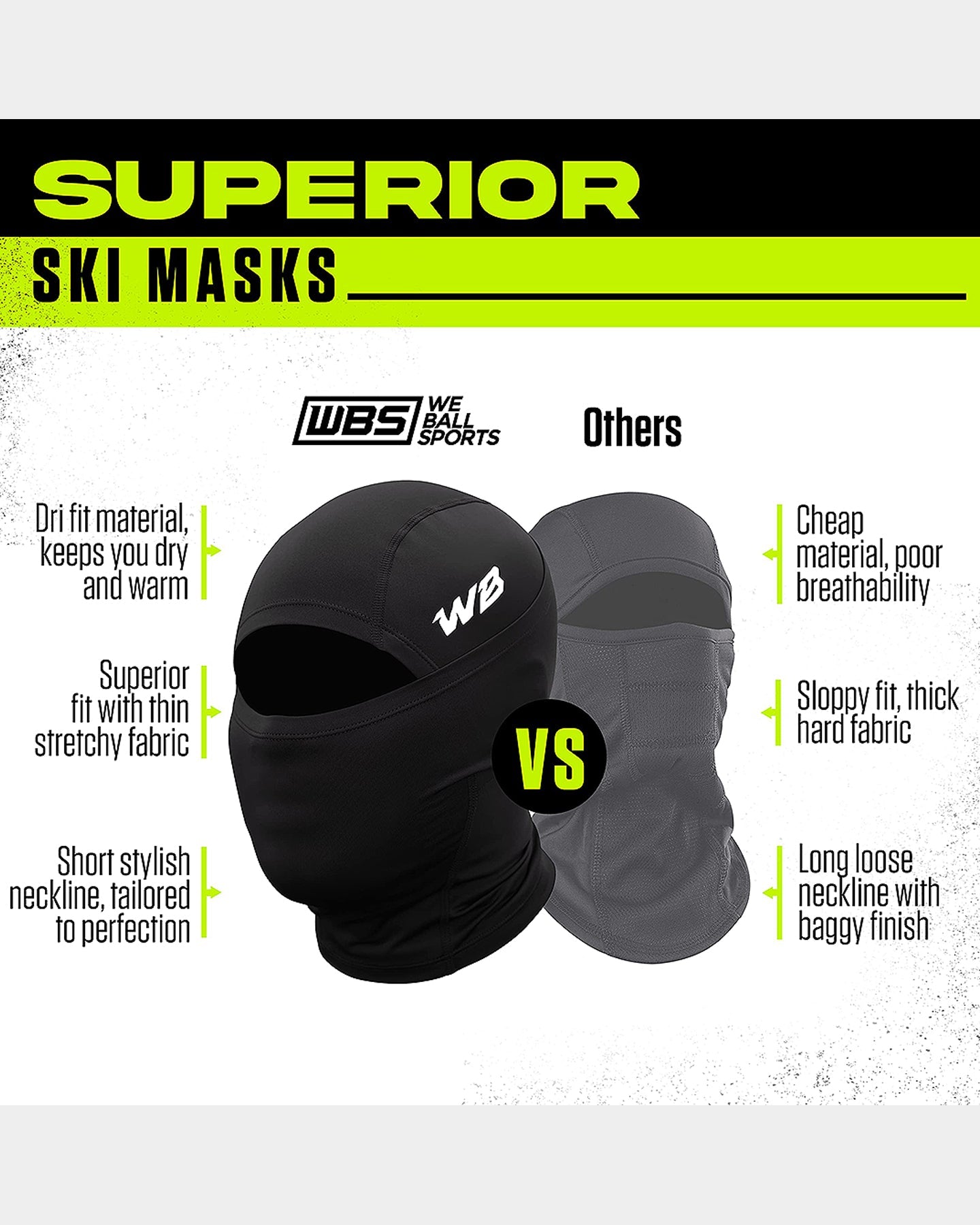 We Ball Sports Adult Ski Mask (Lightweight) - Bodybuilding.com