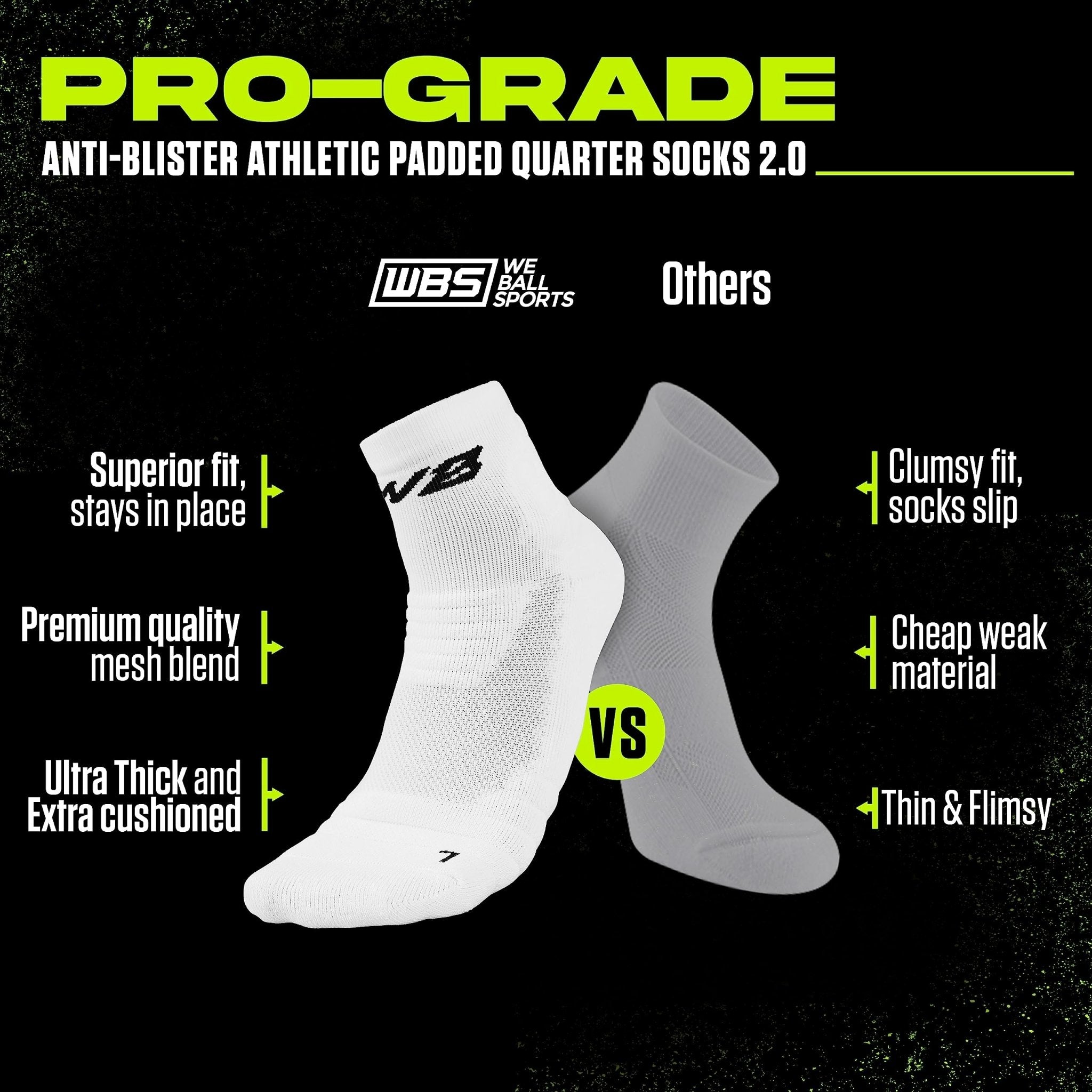 We Ball Sports Padded Quarter Socks - Bodybuilding.com