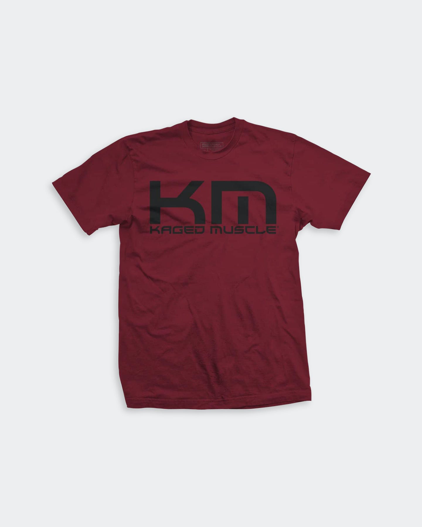 Kaged Muscle KM Logo T-Shirt, CARDINAL, Medium