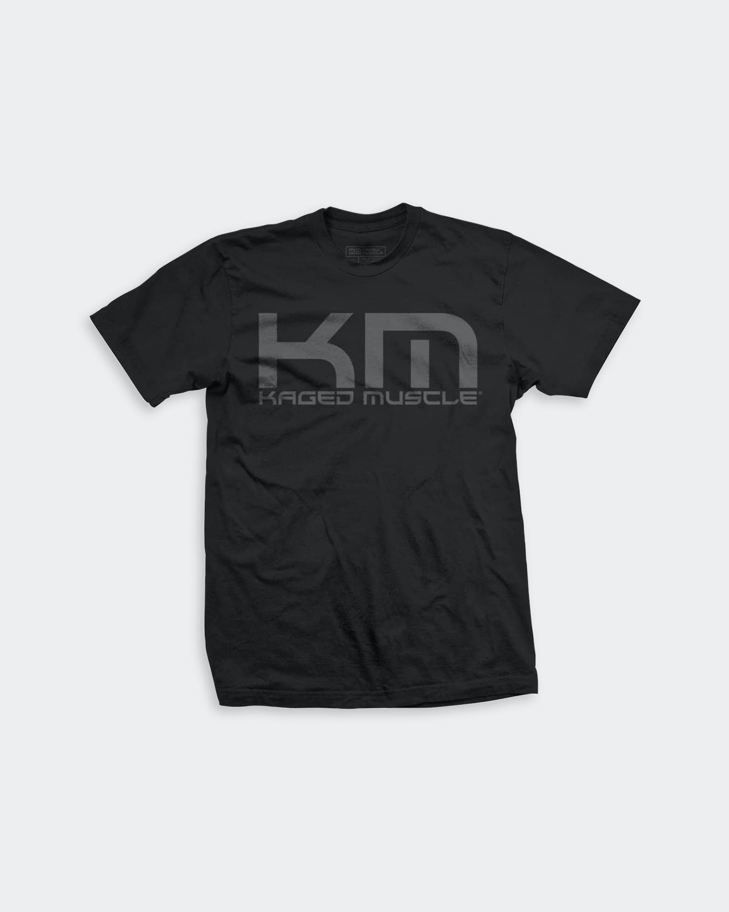 Kaged Muscle KM Logo T-Shirt, BLACK GREY, XL