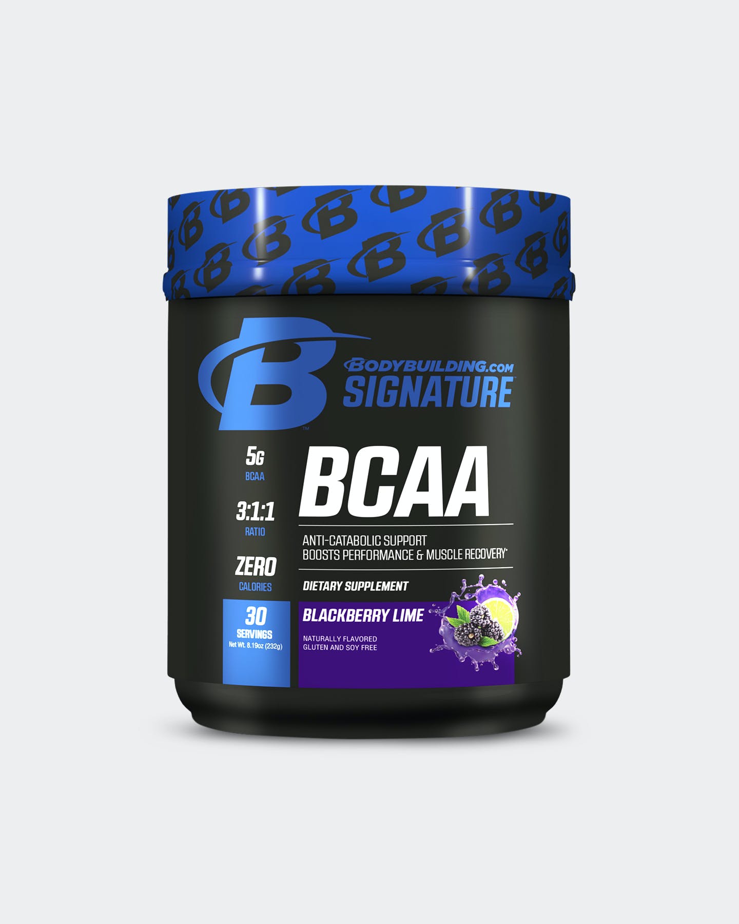 Bodybuilding.com Signature Signature BCAA, Blackberry Lime, 30 Servings