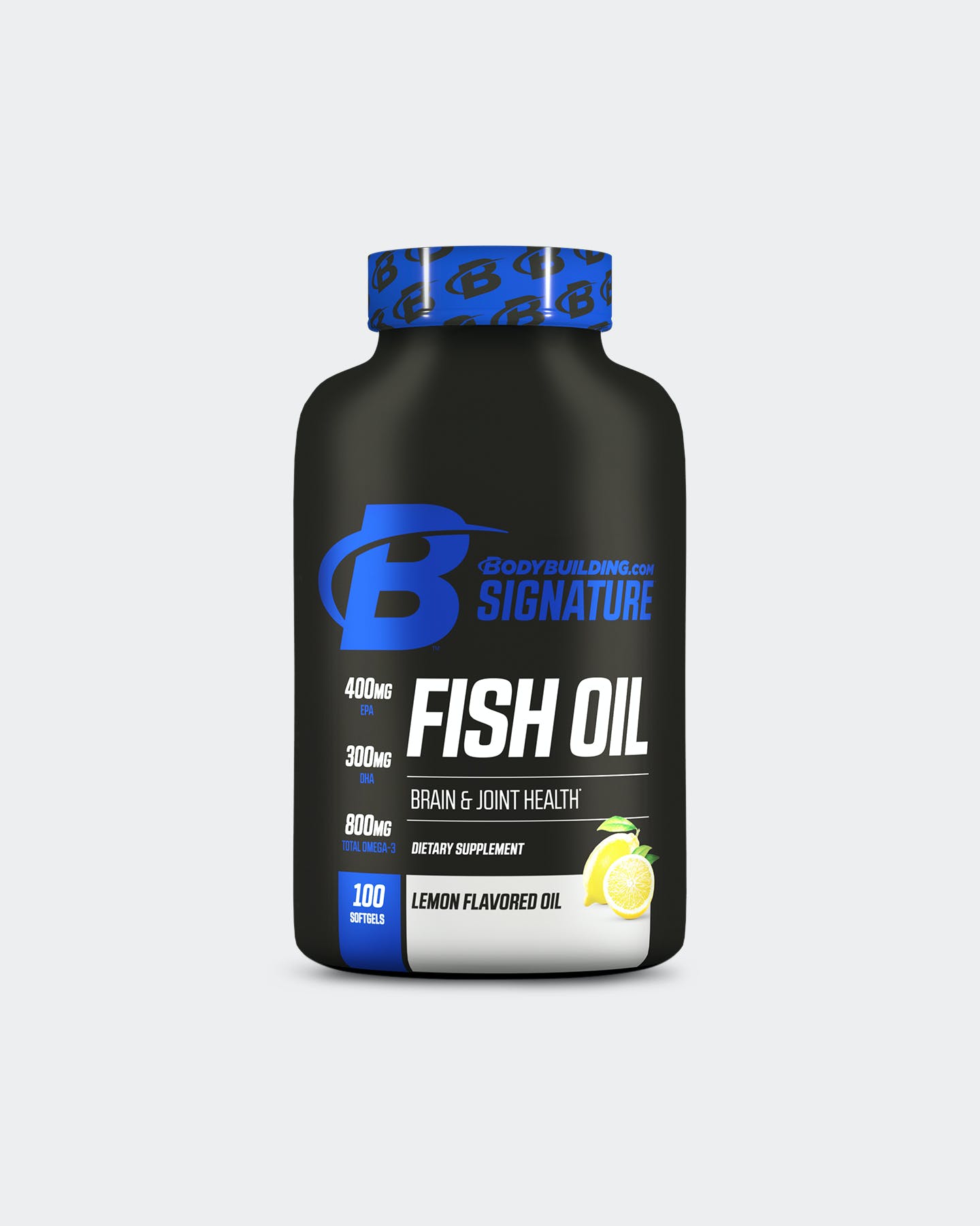 Bodybuilding.com Signature Signature Fish Oil with Omega-3, Refreshing Lemon, 100 Softgels