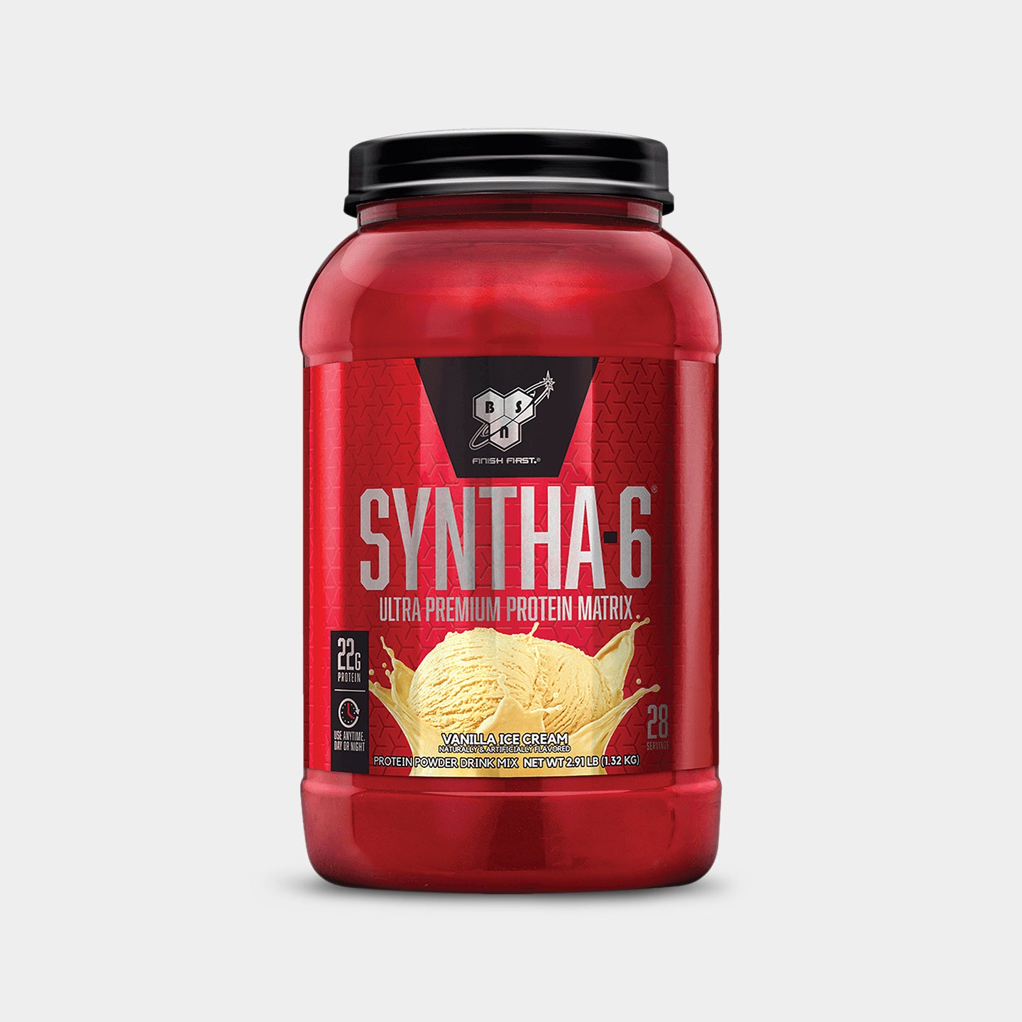 BSN Syntha-6 Whey Protein Powder, Vanilla Ice Cream, 2.91 Lbs.