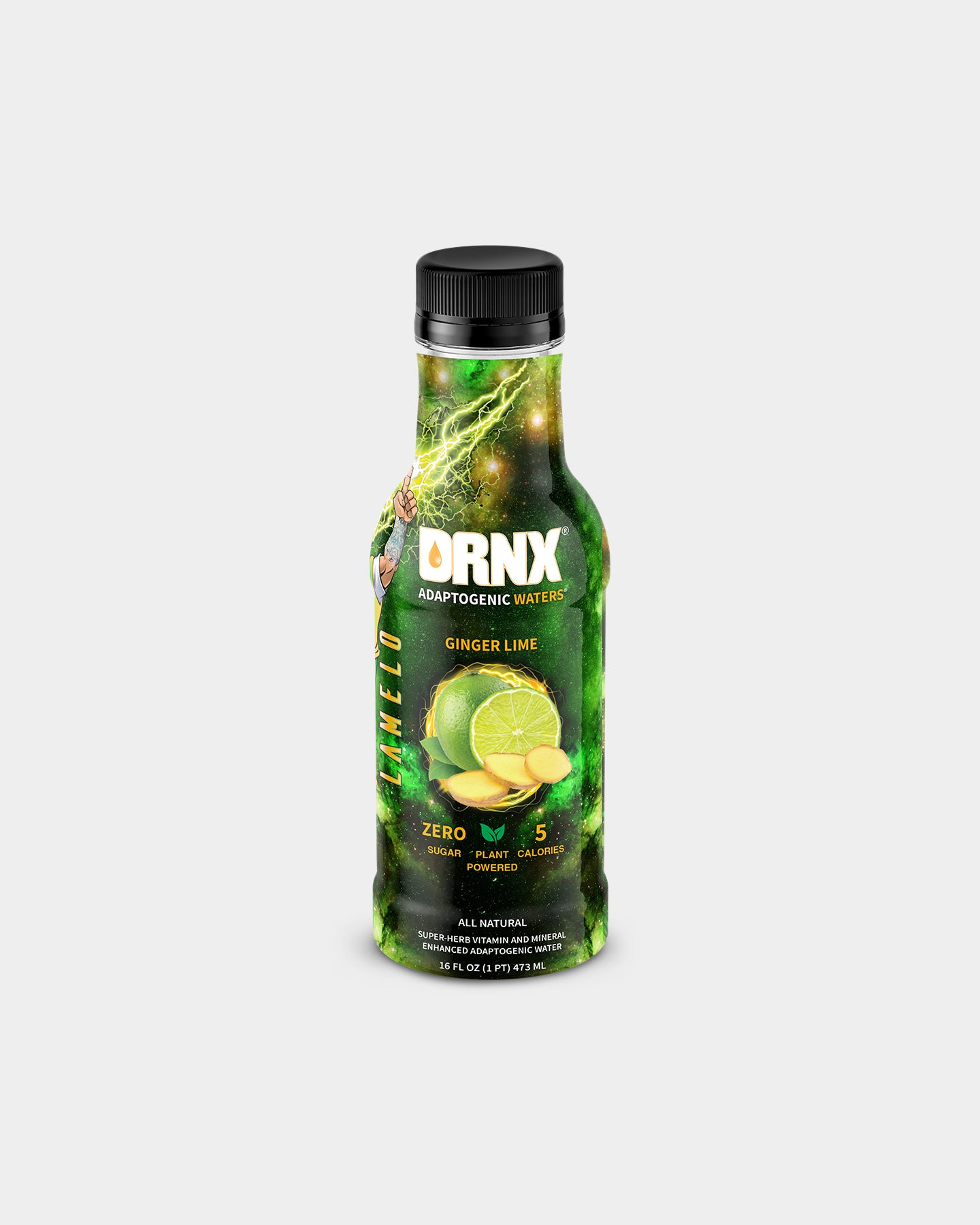 DRNX Adaptogenic Waters, Ginger Lime, 12 Pack A1
