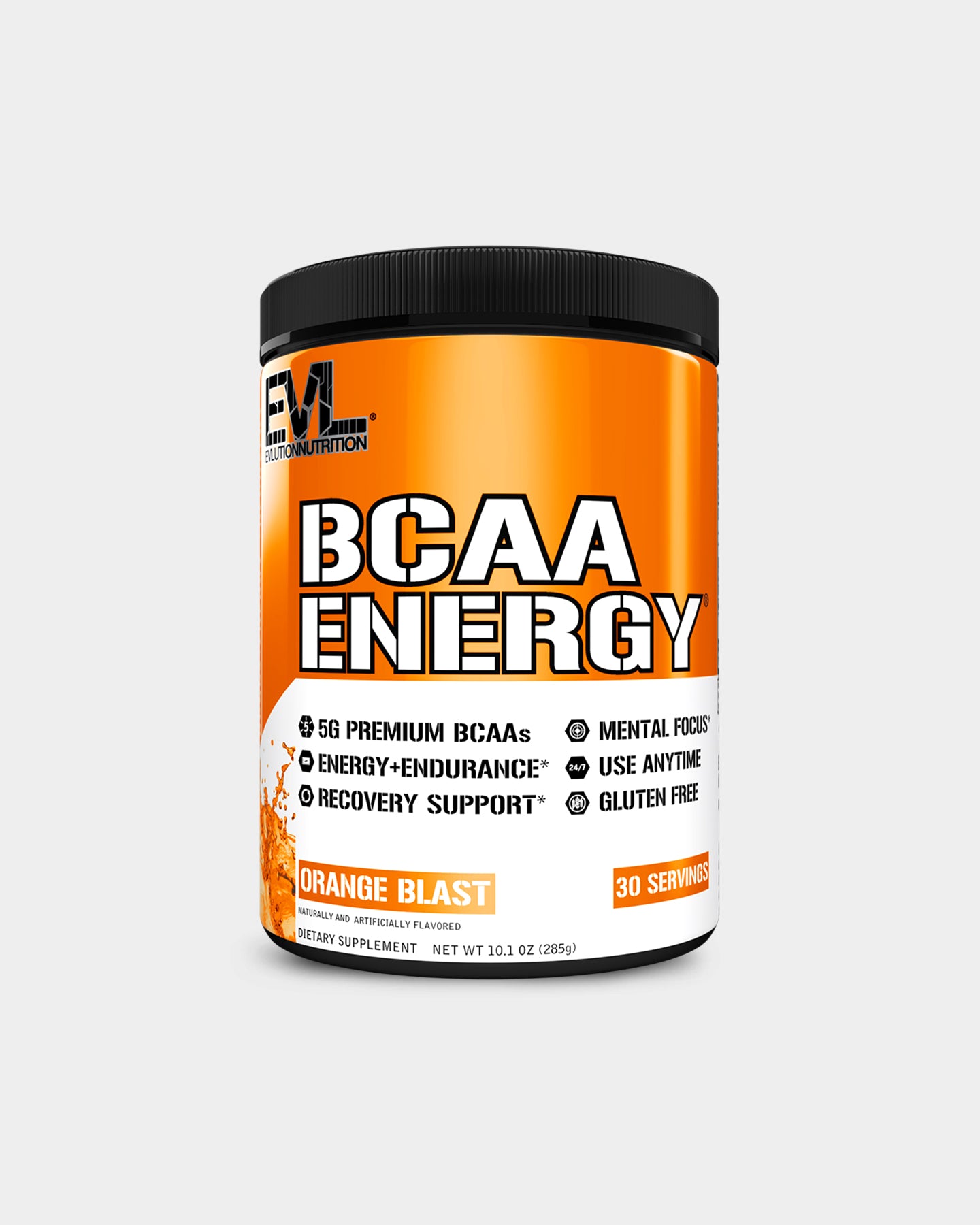 EVLUTION NUTRITION BCAA Energy Amino Acids, Orange Blast, 30 Servings