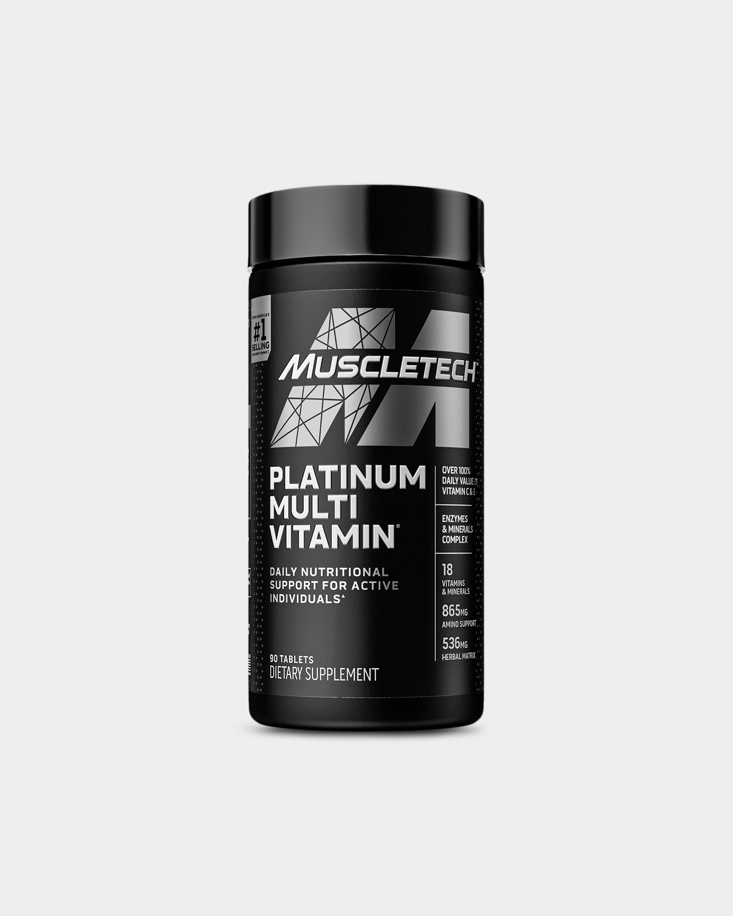MuscleTech Platinum Multi Vitamin, Unflavored, 90 Tablets