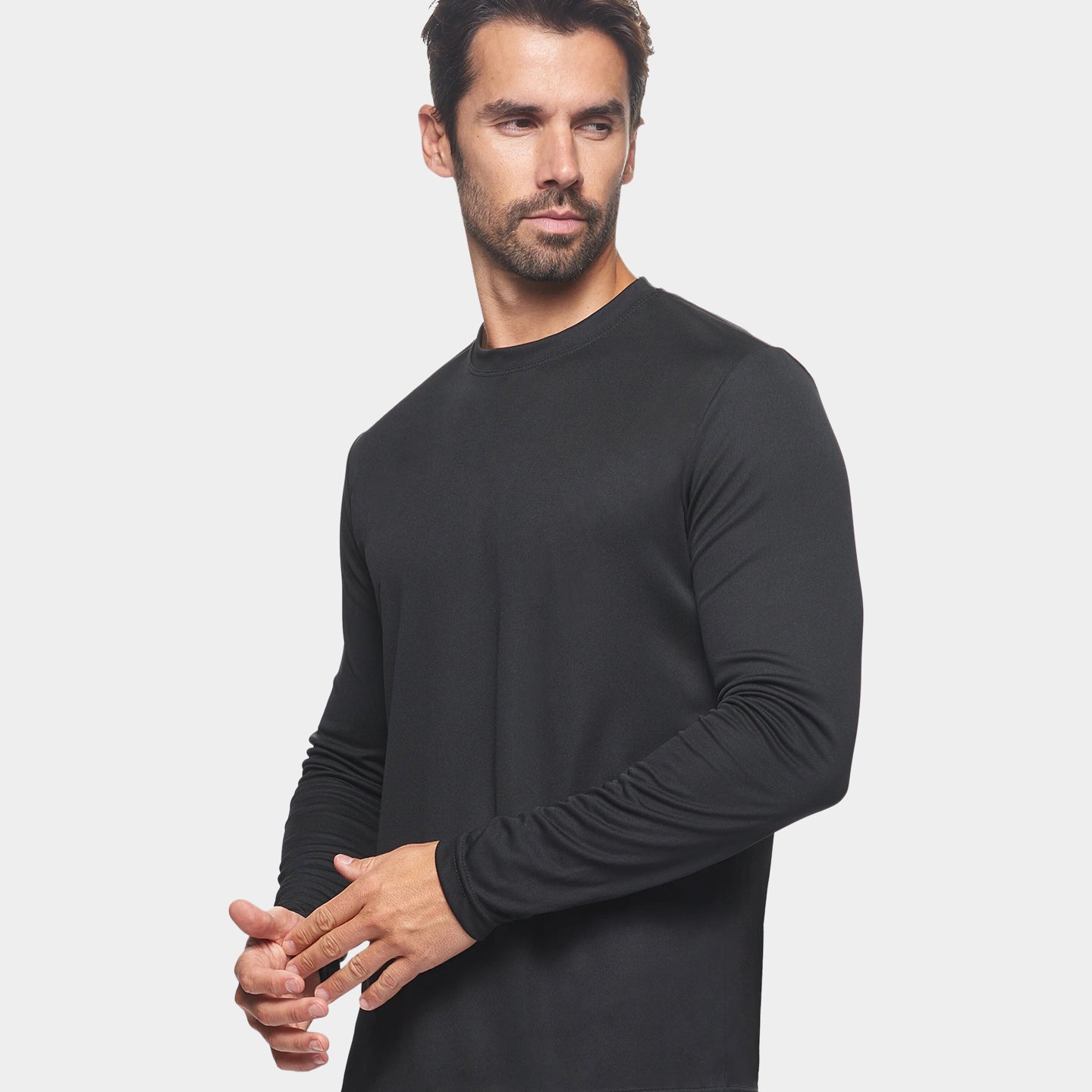 Expert Brand DriMax Men's Performance Long Sleeve Shirt, XXS, Black A1