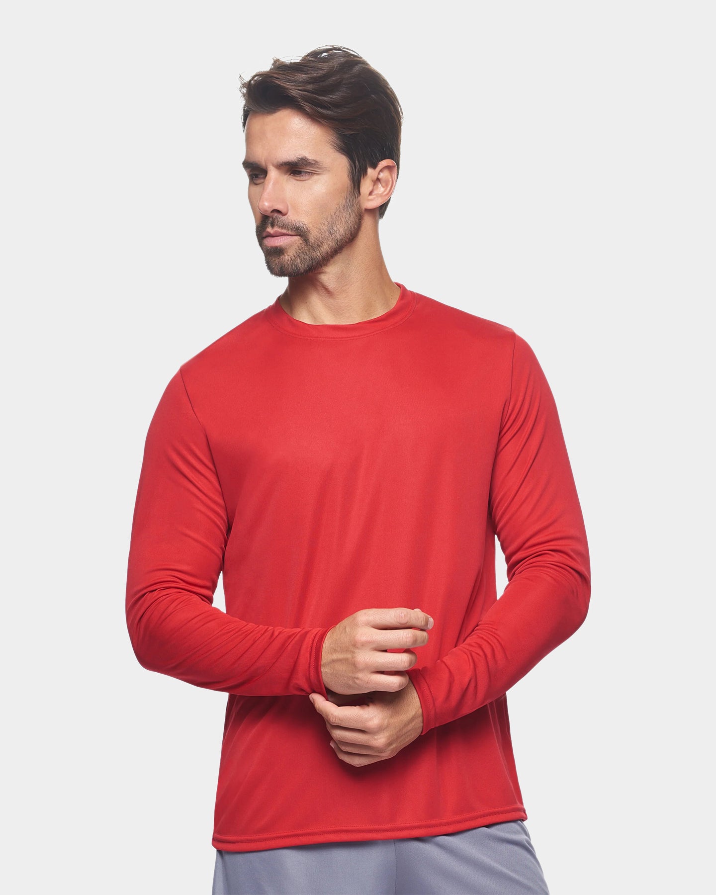 Expert Brand DriMax Men's Performance Long Sleeve Shirt, 2XL, Red A1