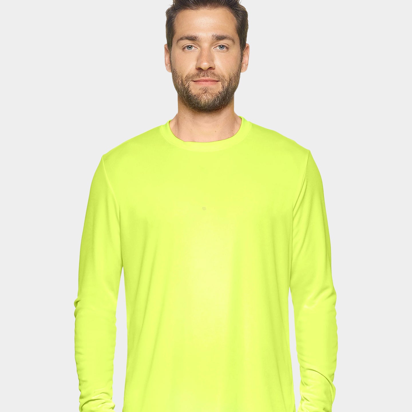 Expert Brand DriMax Men's Performance Long Sleeve Shirt, 2XL, Safety Yellow A1