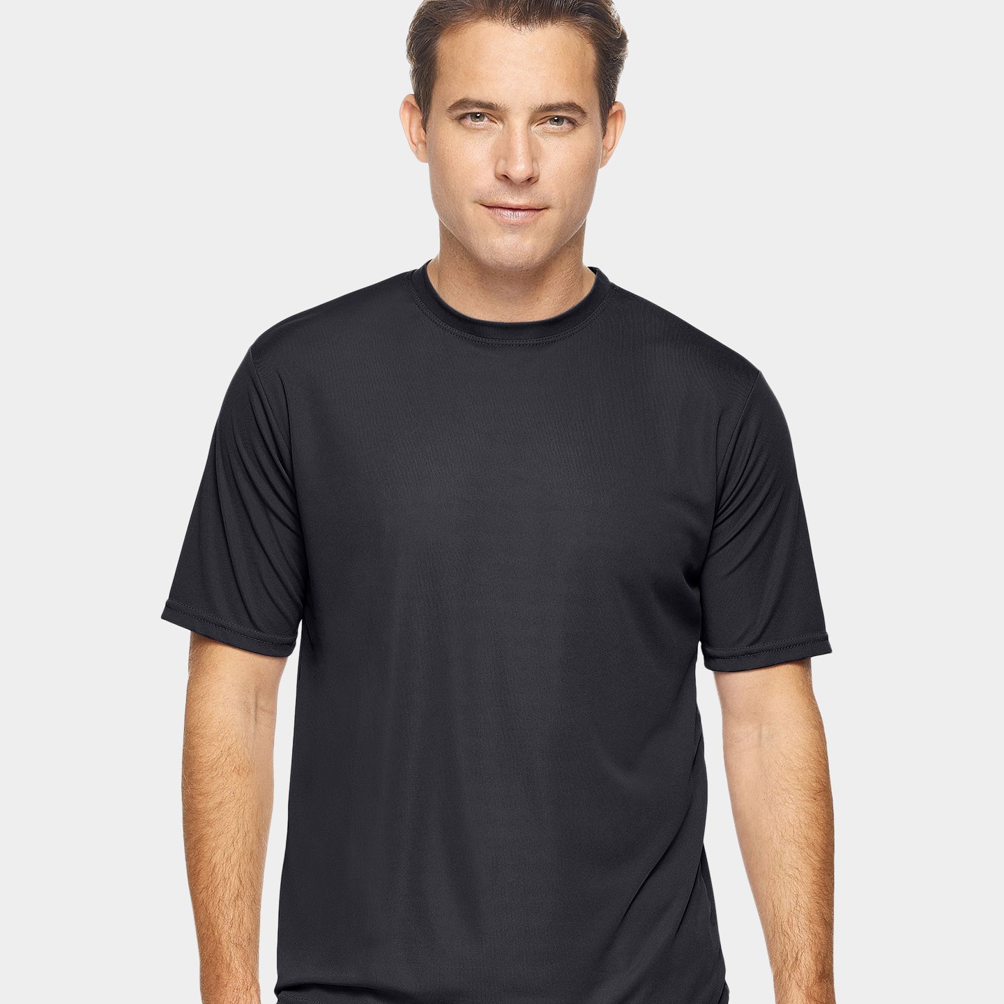 Expert Brand DriMax Men's Performance Crewneck T-Shirt, 4XL, Black A1