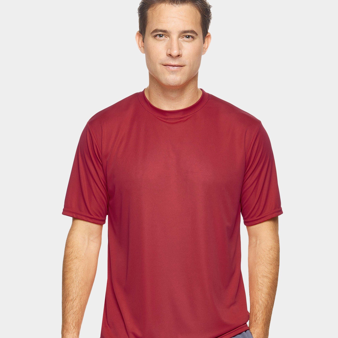 Expert Brand DriMax Men's Performance Crewneck T-Shirt, XXS, Cardinal A1