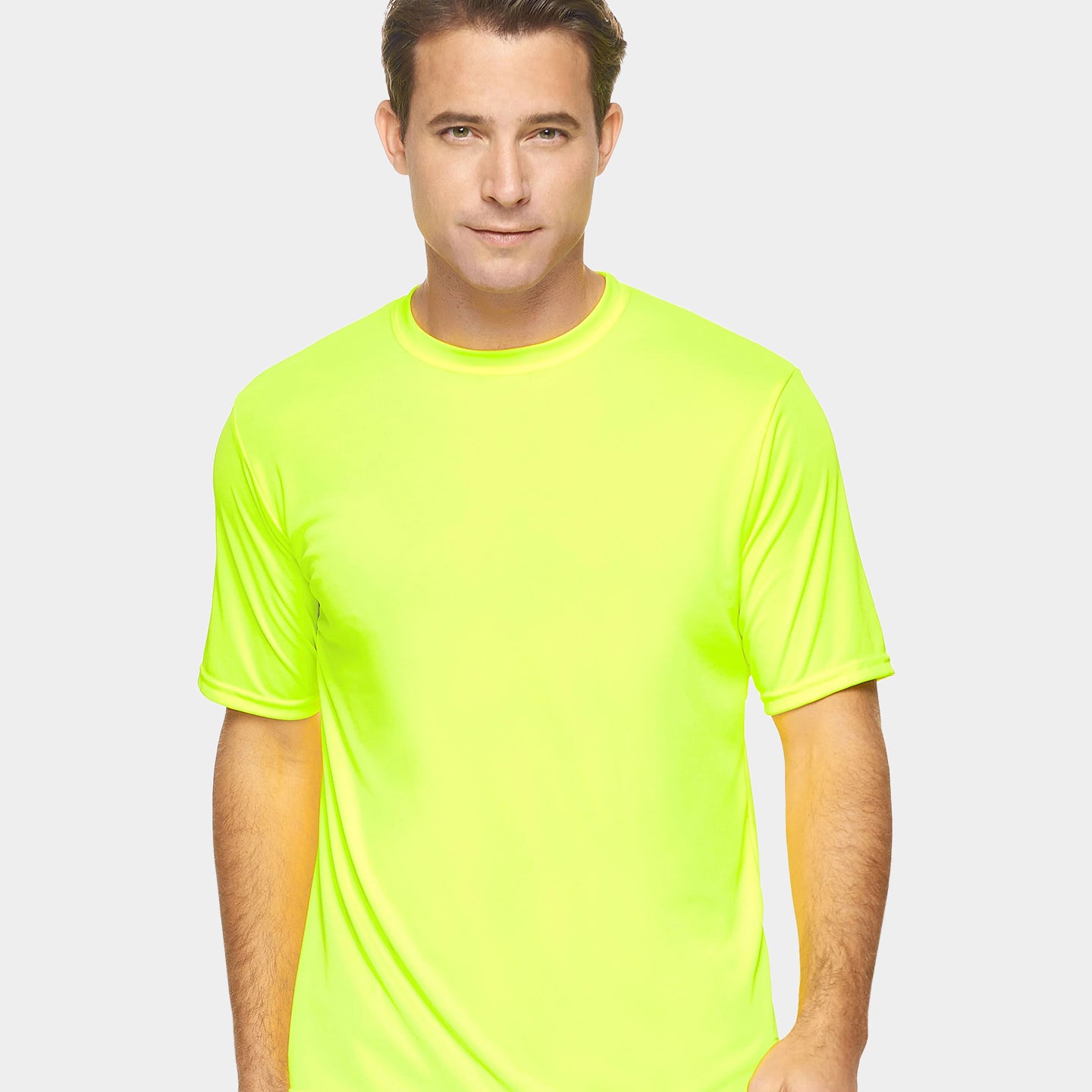 Expert Brand DriMax Men's Performance Crewneck T-Shirt, XXS, Safety Yellow A1
