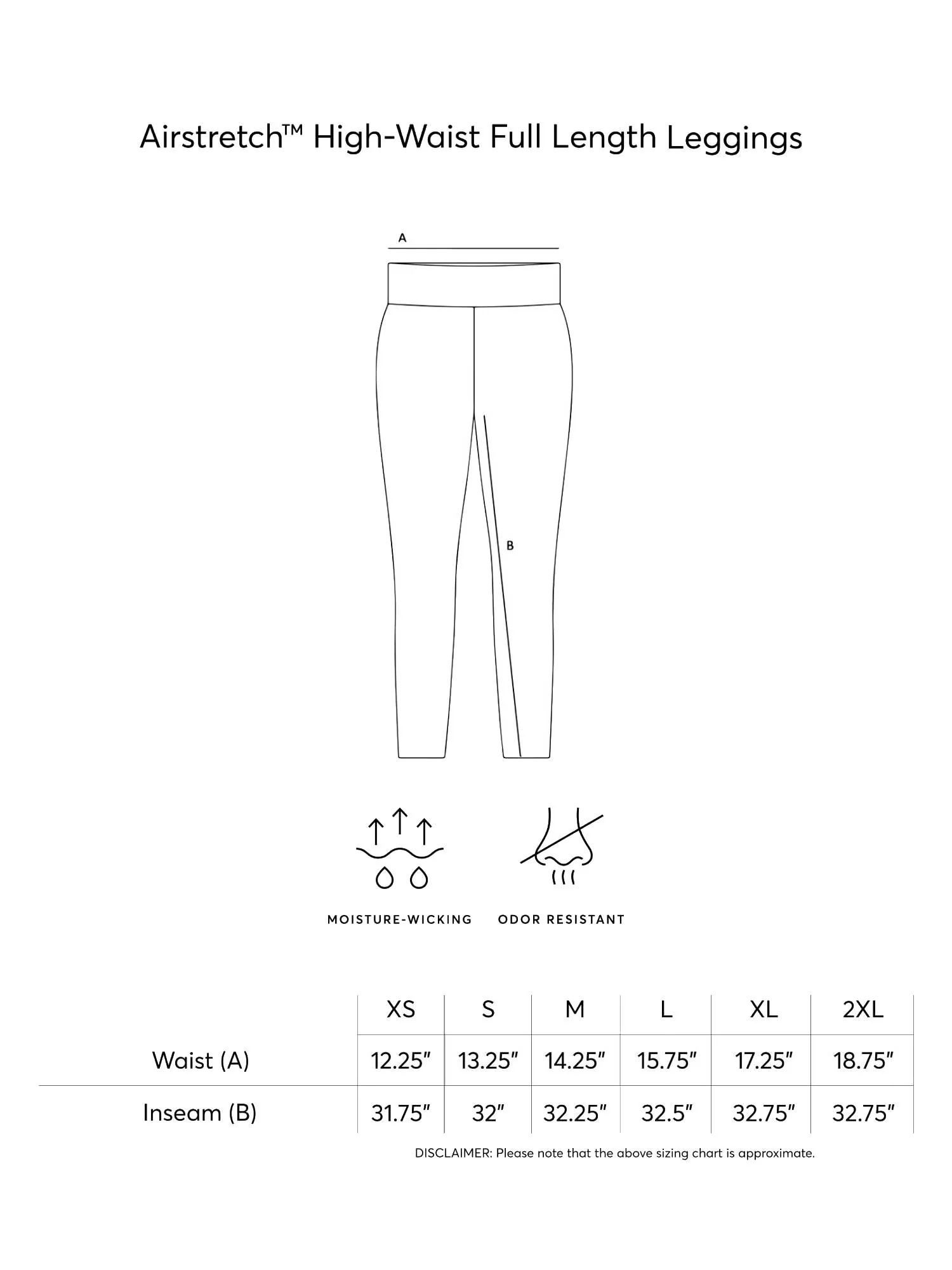 Expert Brand Women's Airstretch High-Waist Full Length Leggings, M, Black A2