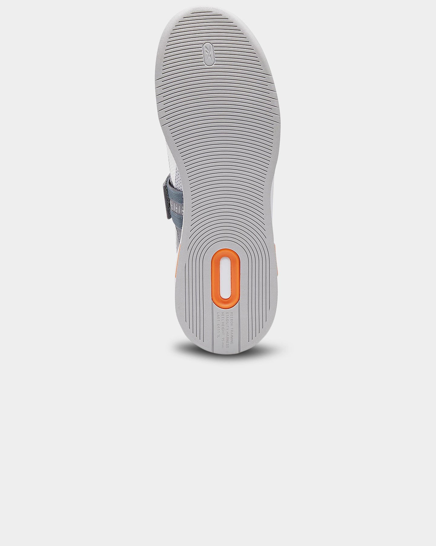 Reebok Lifter PR II Mens Weightlifting Shoe, Cold Grey / High Vis Orange, 11.5 A3