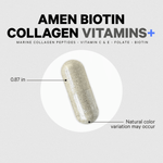 Codeage Amen Biotin Collagen Vitamins + Black Pepper Extract, Unflavored, 90 Capsules A6