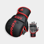 RDX Sports Grappling Gloves Shooter F6 Plus, S/M, Red A2