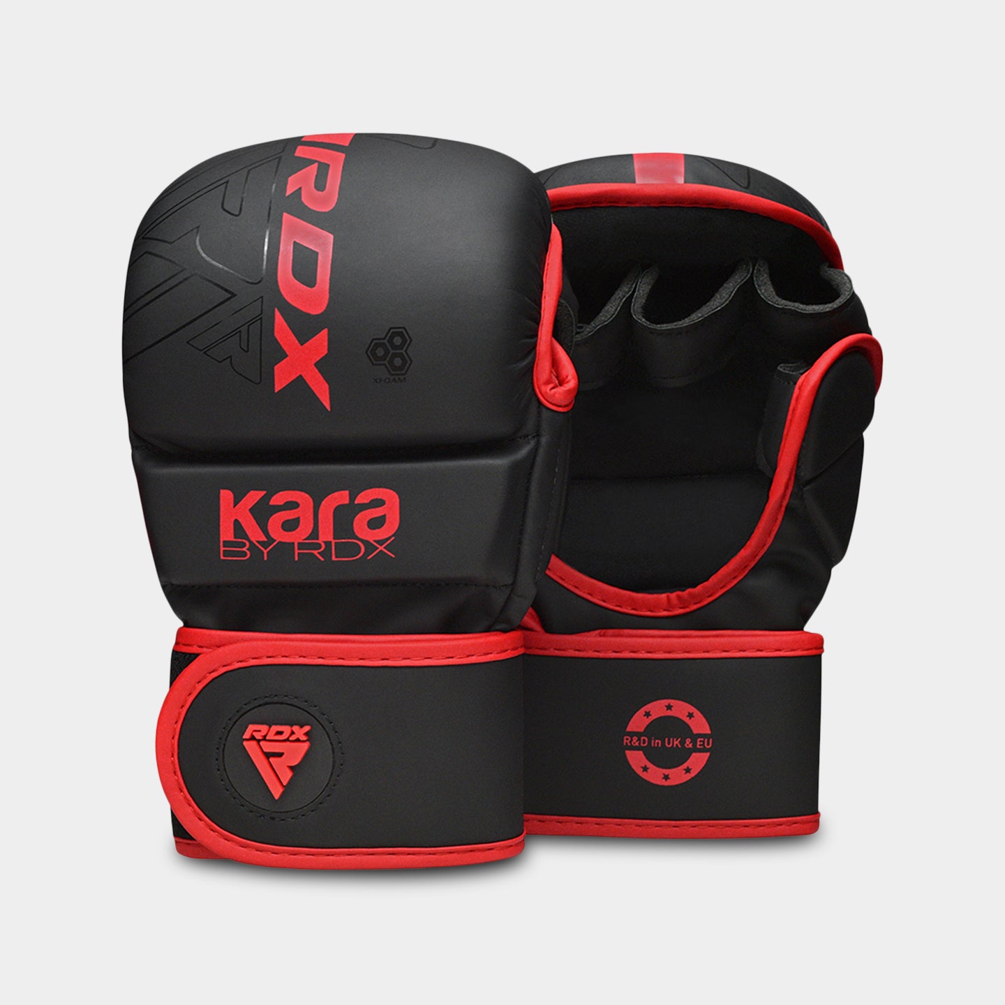 RDX Sports Grappling Gloves Shooter F6 Plus, S/M, Red A1