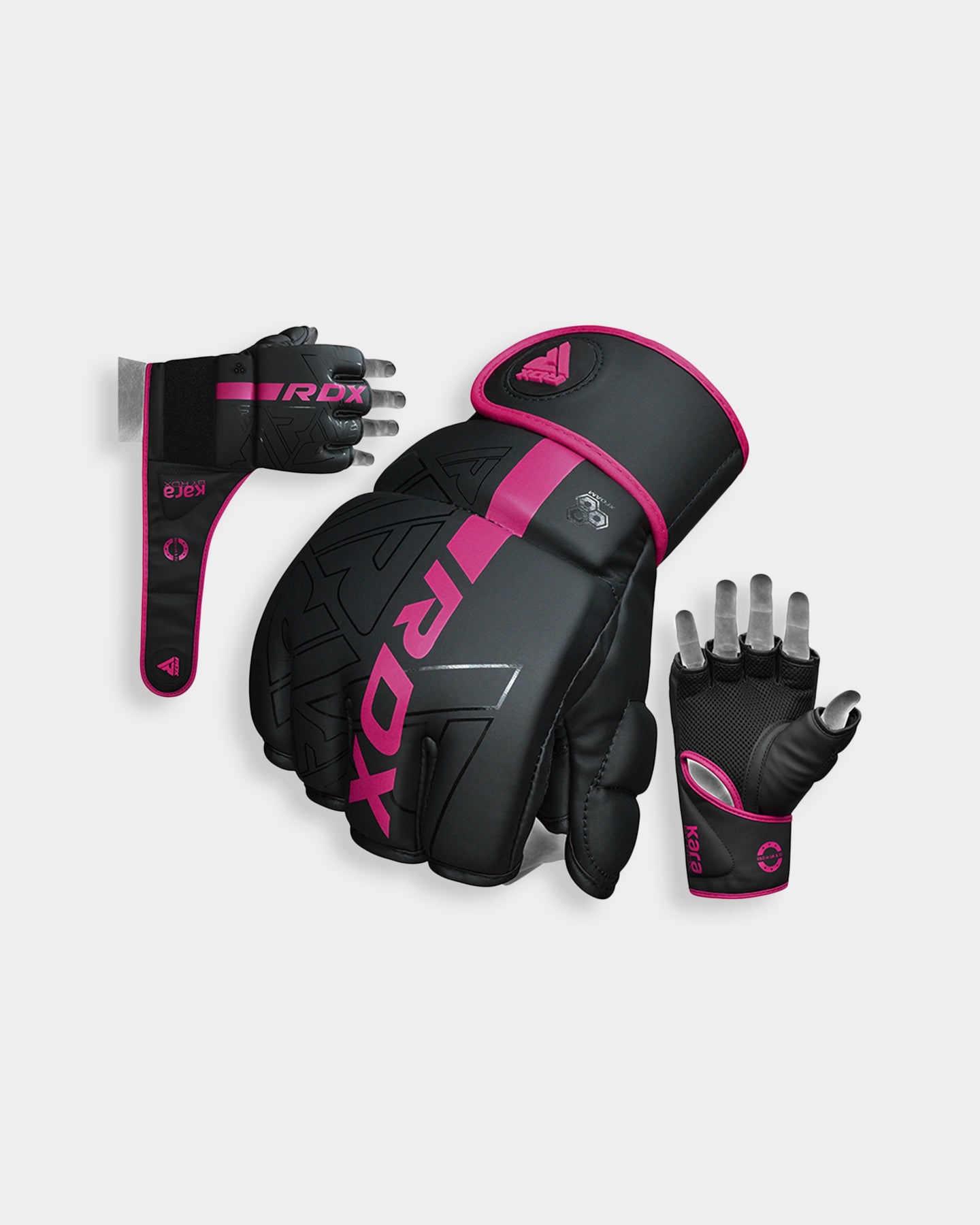 RDX Sports Grappling Gloves F6, S, Pink A3
