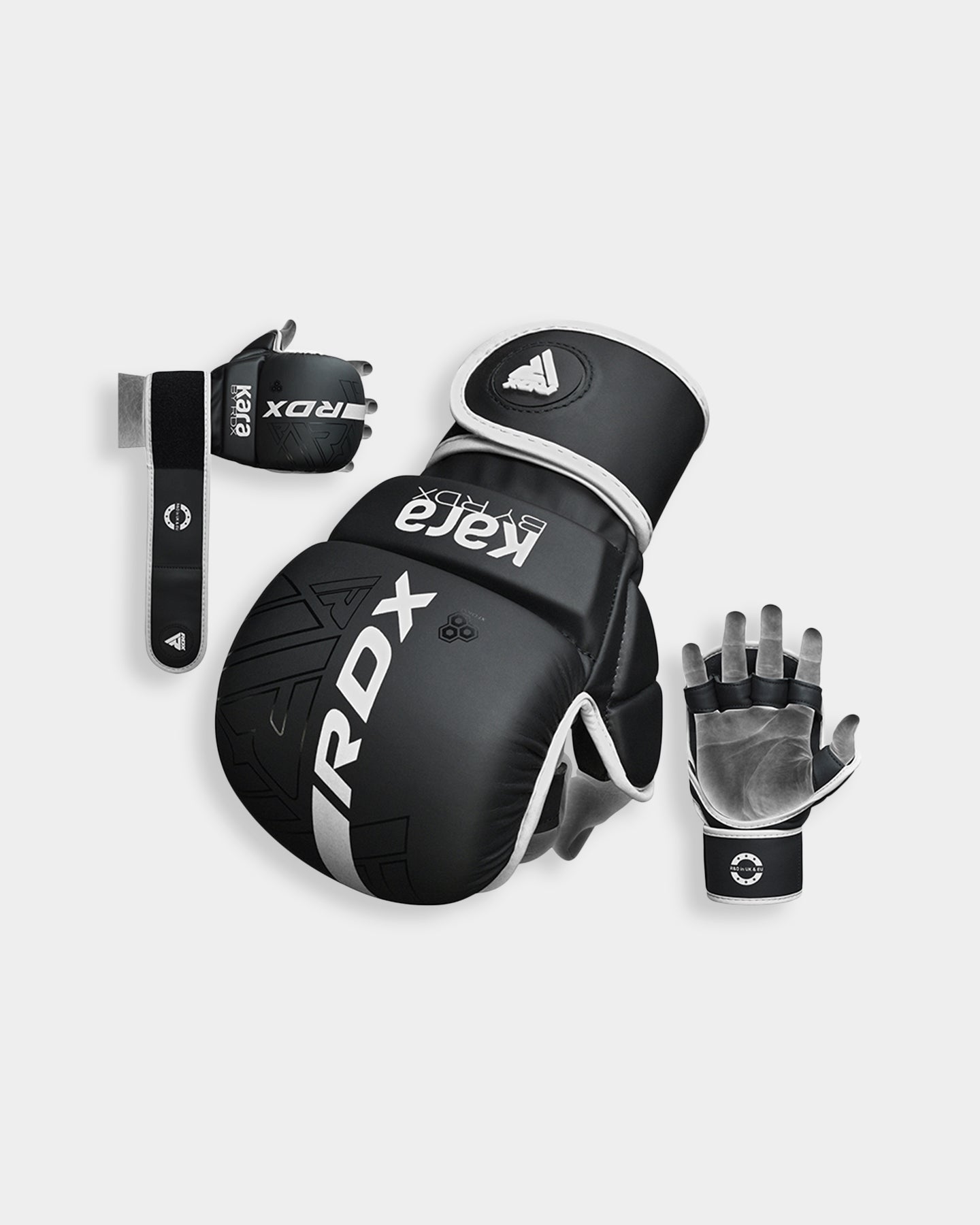 RDX Sports Grappling Gloves Shooter F6 Plus, S/M, White A2