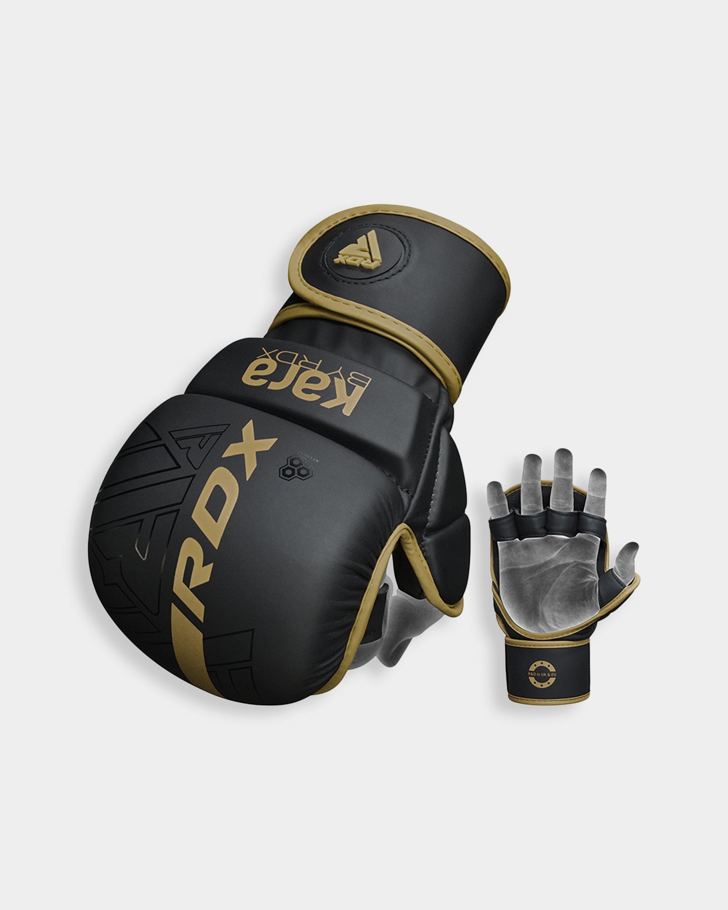 RDX Sports Grappling Gloves Shooter F6 Plus, L/XL, Golden A2