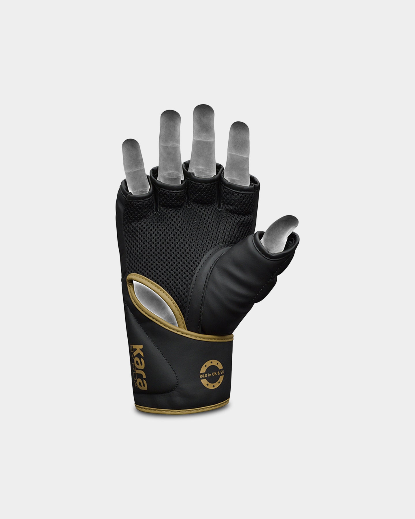 RDX Sports Grappling Gloves F6, XL, Golden A4