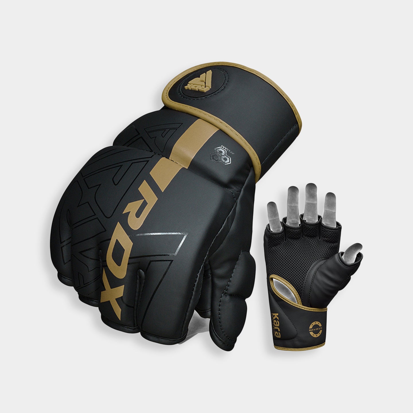 RDX Sports Grappling Gloves F6, XL, Golden A1
