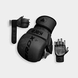 RDX Sports Grappling Gloves Shooter F6 Plus, S/M, Black A3