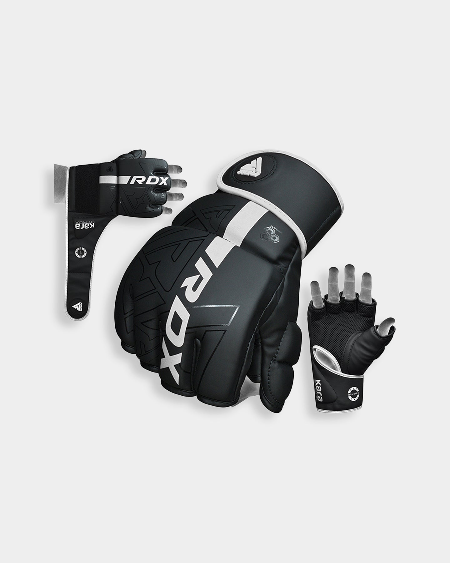 RDX Sports Grappling Gloves F6, XL, White A3