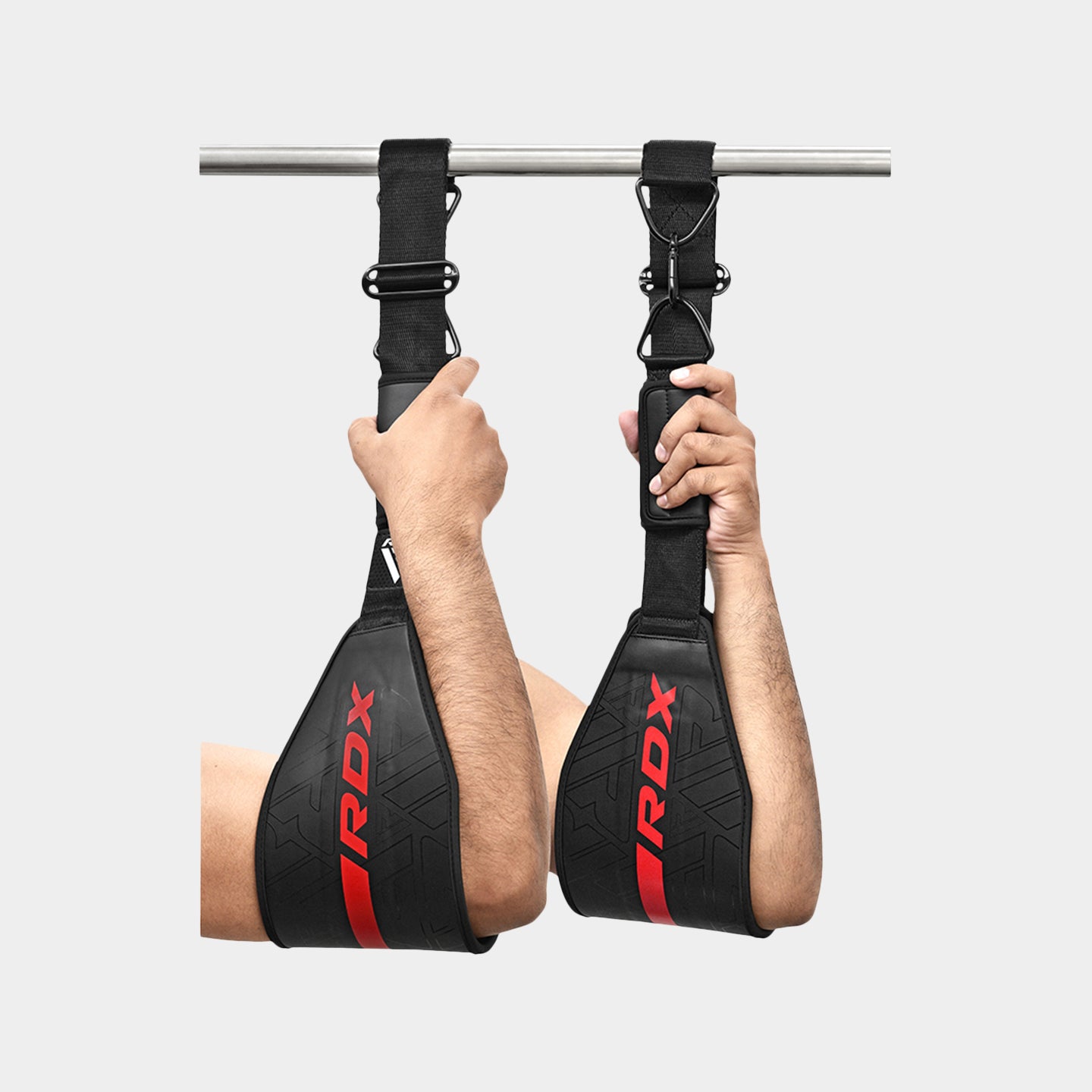 RDX Sports F6 Kara Gym Workout Abs Straps, Standard Size, Red A1