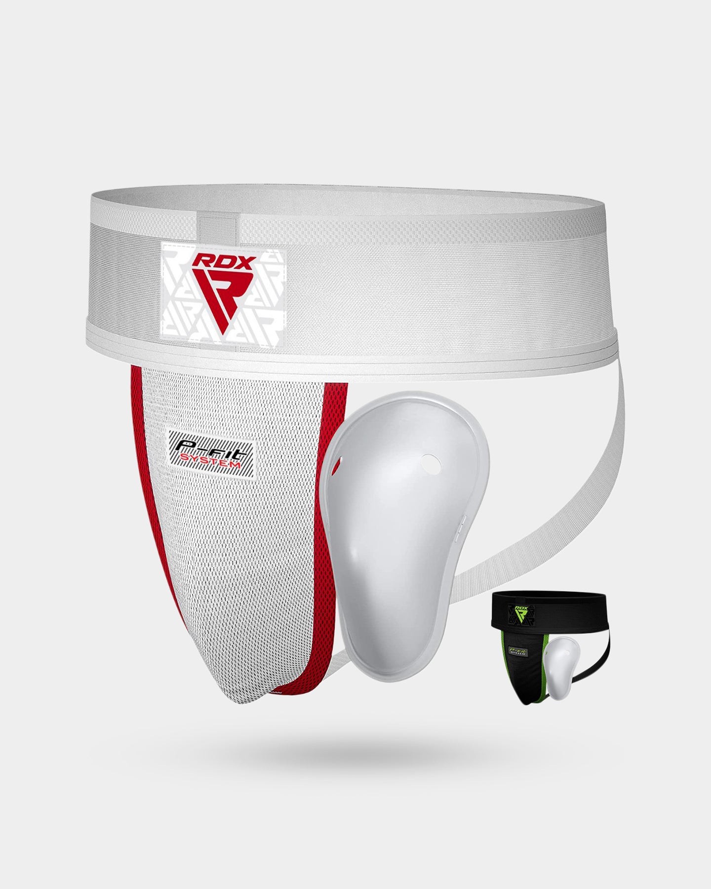 RDX Sports H1 Groin Guard Support With Gel Cup, S, White v1 A1