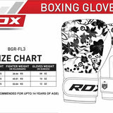 RDX Sports Boxing Gloves FL-6, 8oz, White A5