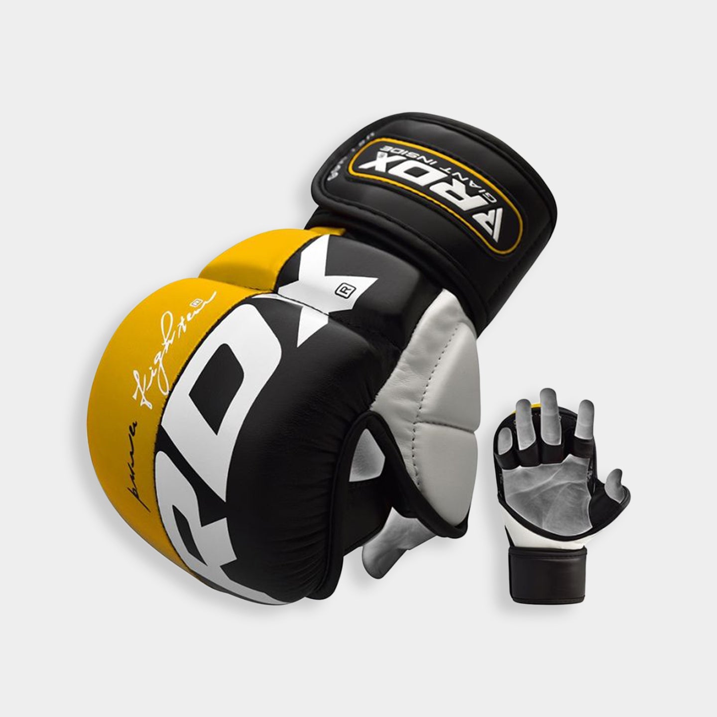 RDX Sports Grappling Glove T6 Plus, M, Yellow A1