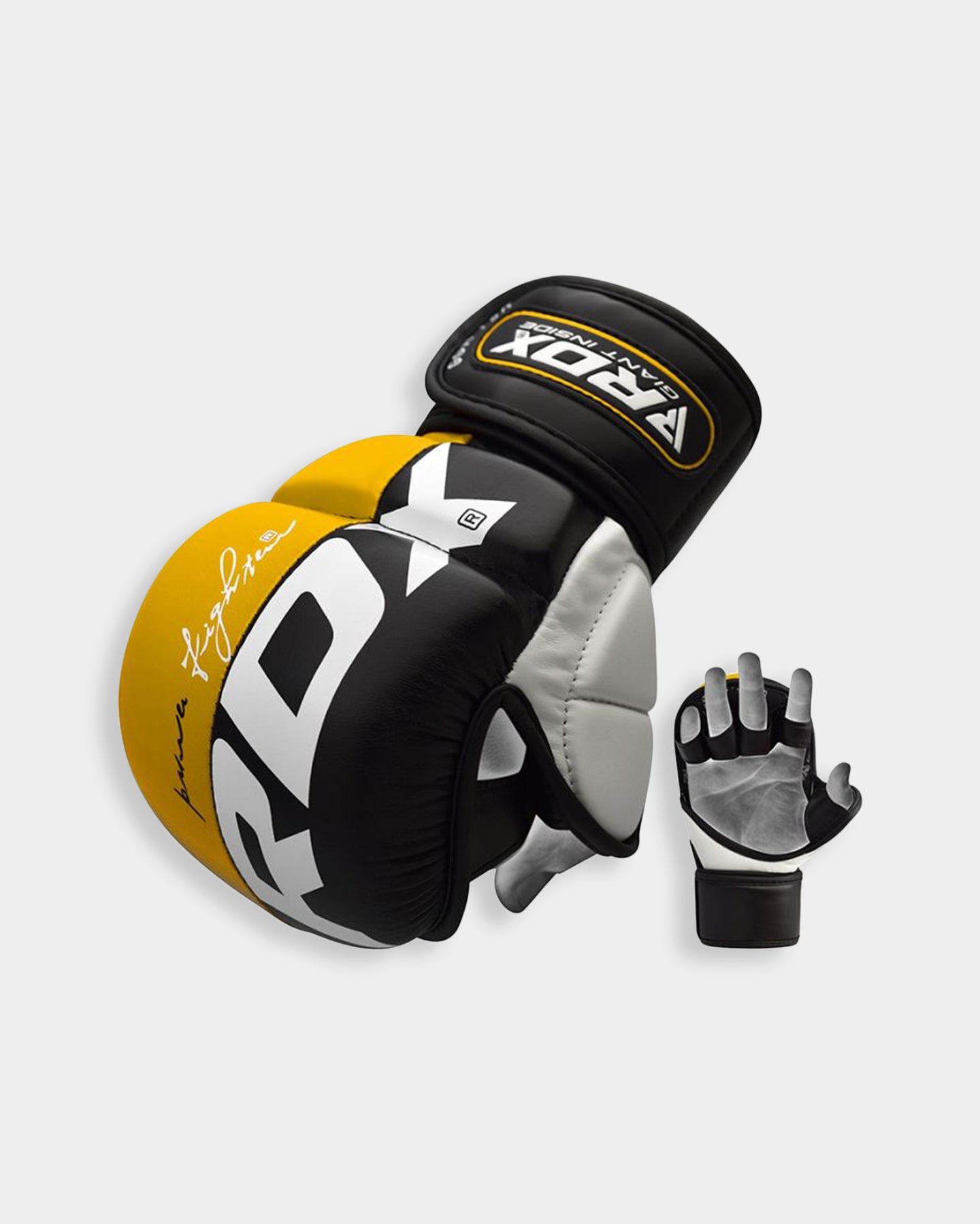 RDX Sports Grappling Glove T6 Plus, M, Yellow A1